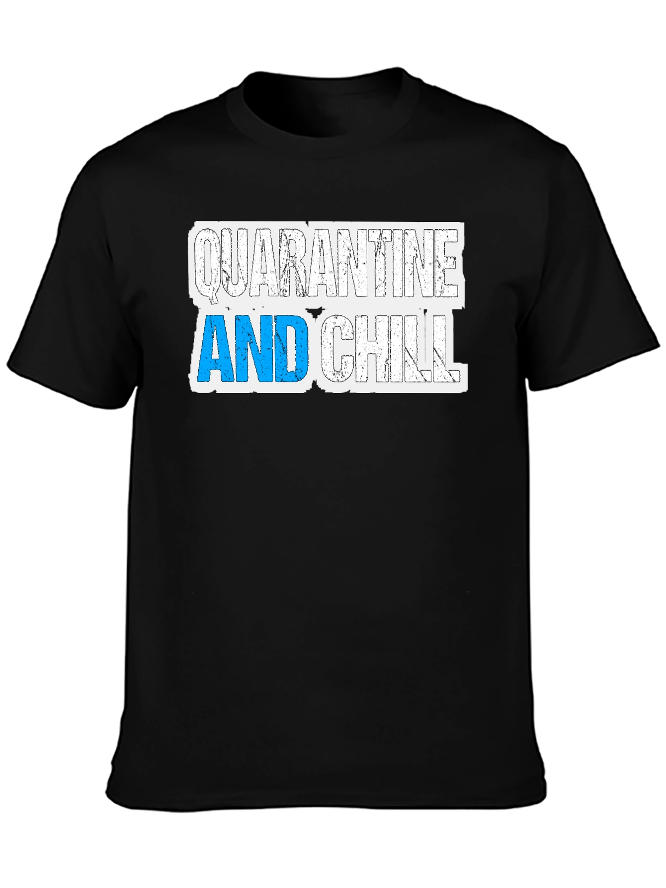 Black Quarantine and Chill Graphic Tee - Relax in Style view 3