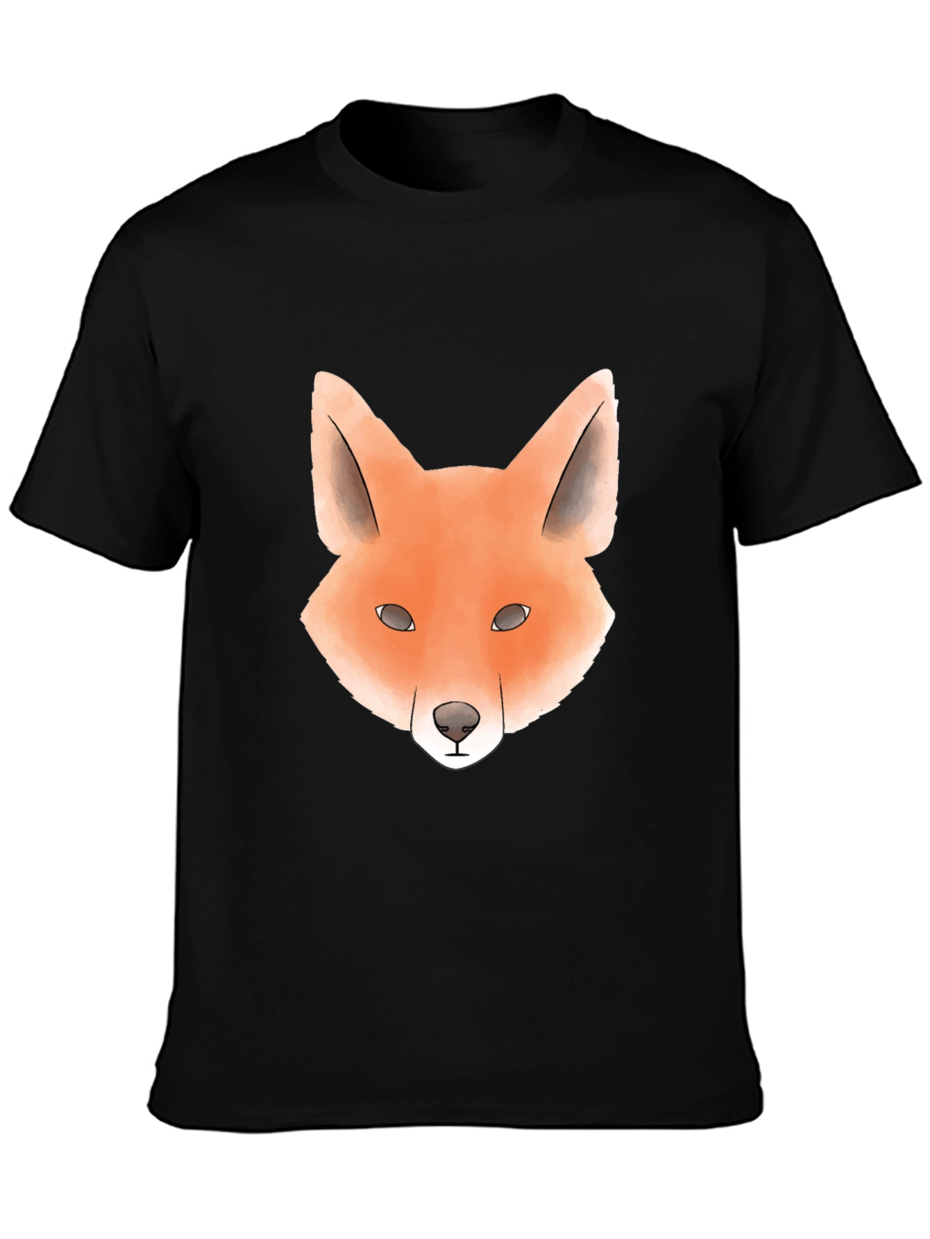 Black Cool Fox Graphic Tee - Trendy Unisex T-Shirt view 3