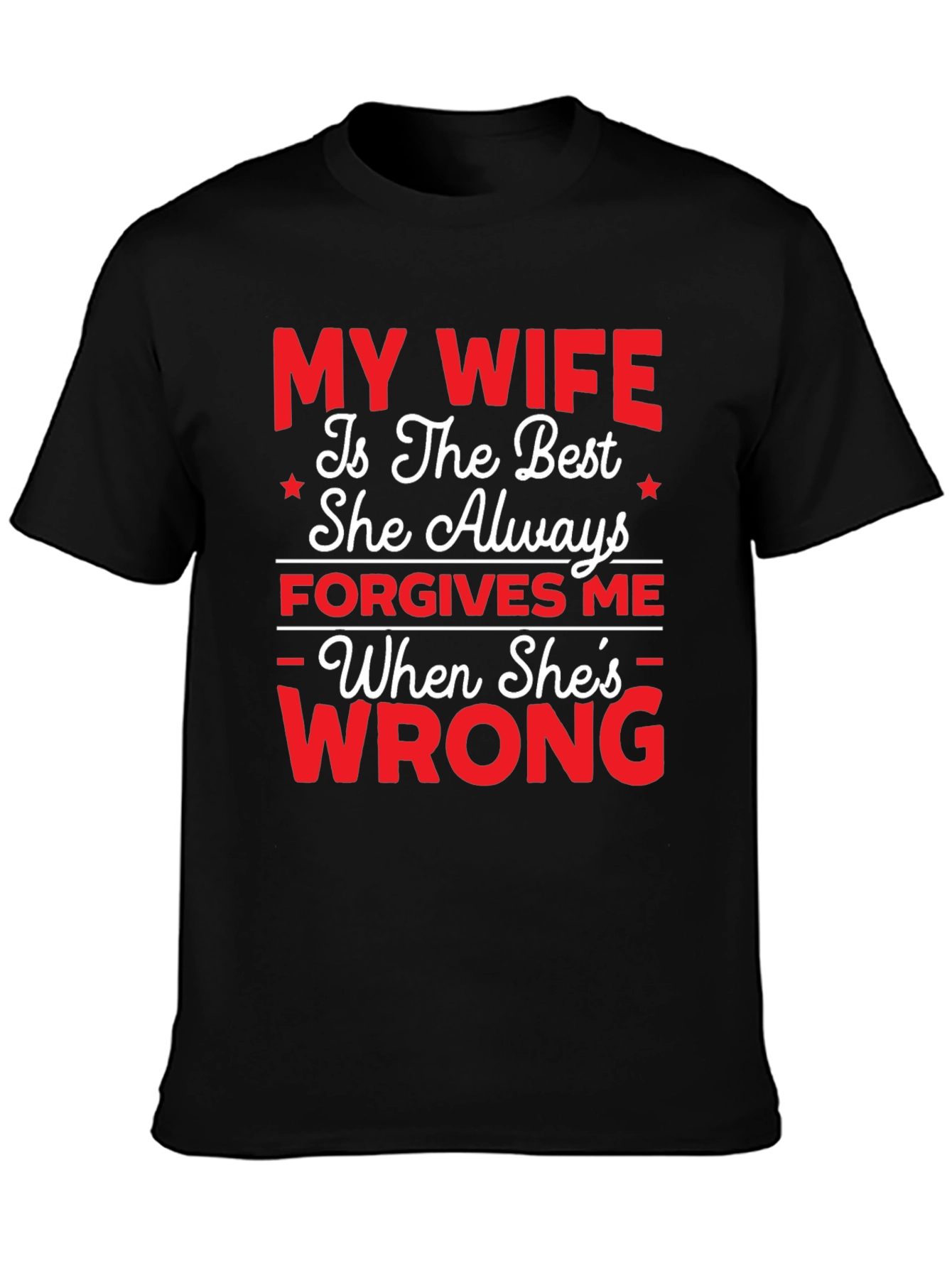 Black Funny My Wife T-Shirt - Husband Humor Tee view 3