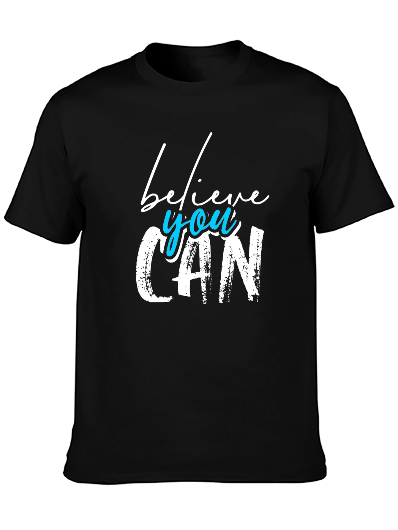Black Believe You Can Graphic T-Shirt view 3