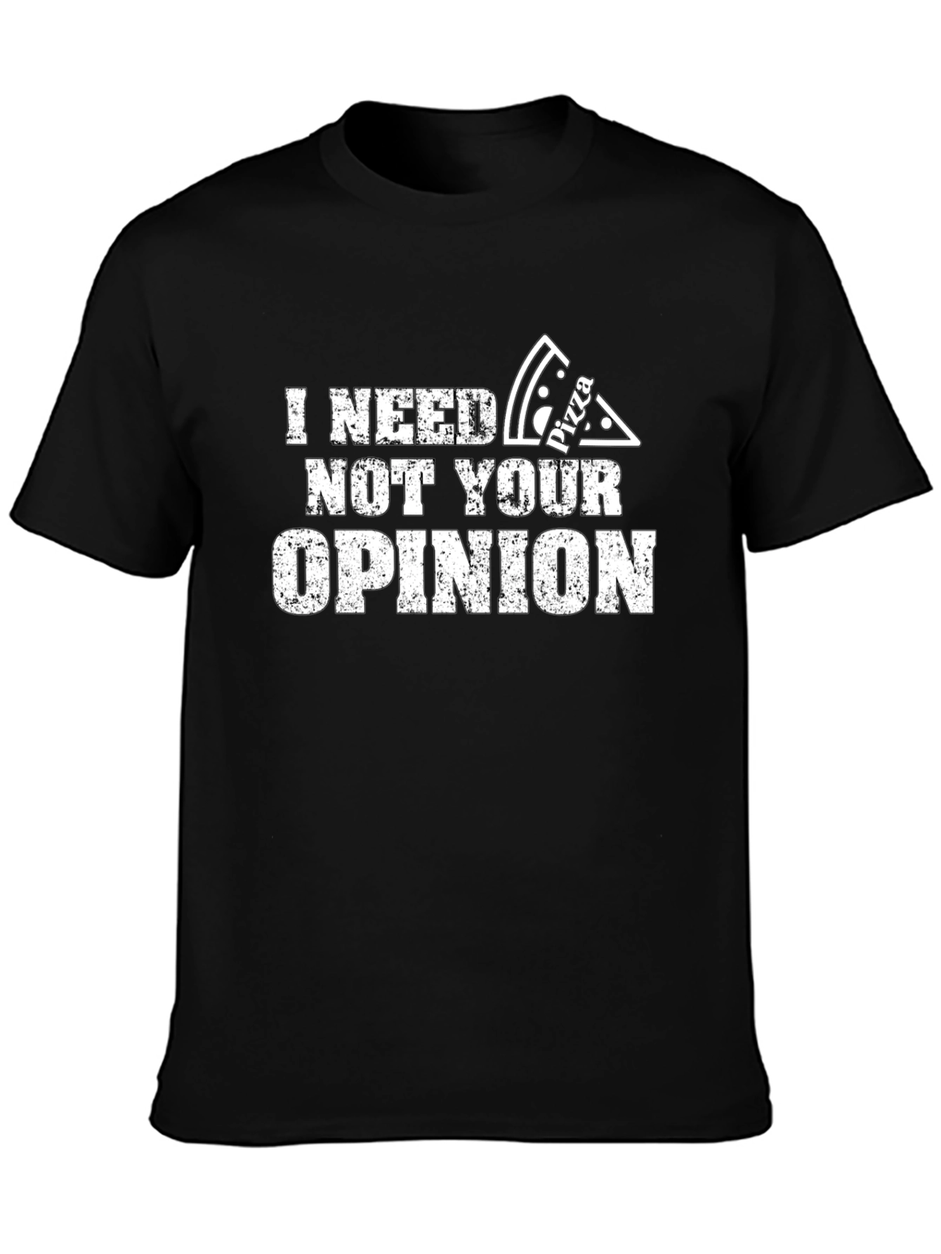 Black Pizza Opinion T-Shirt - Funny Novelty Tee view 3