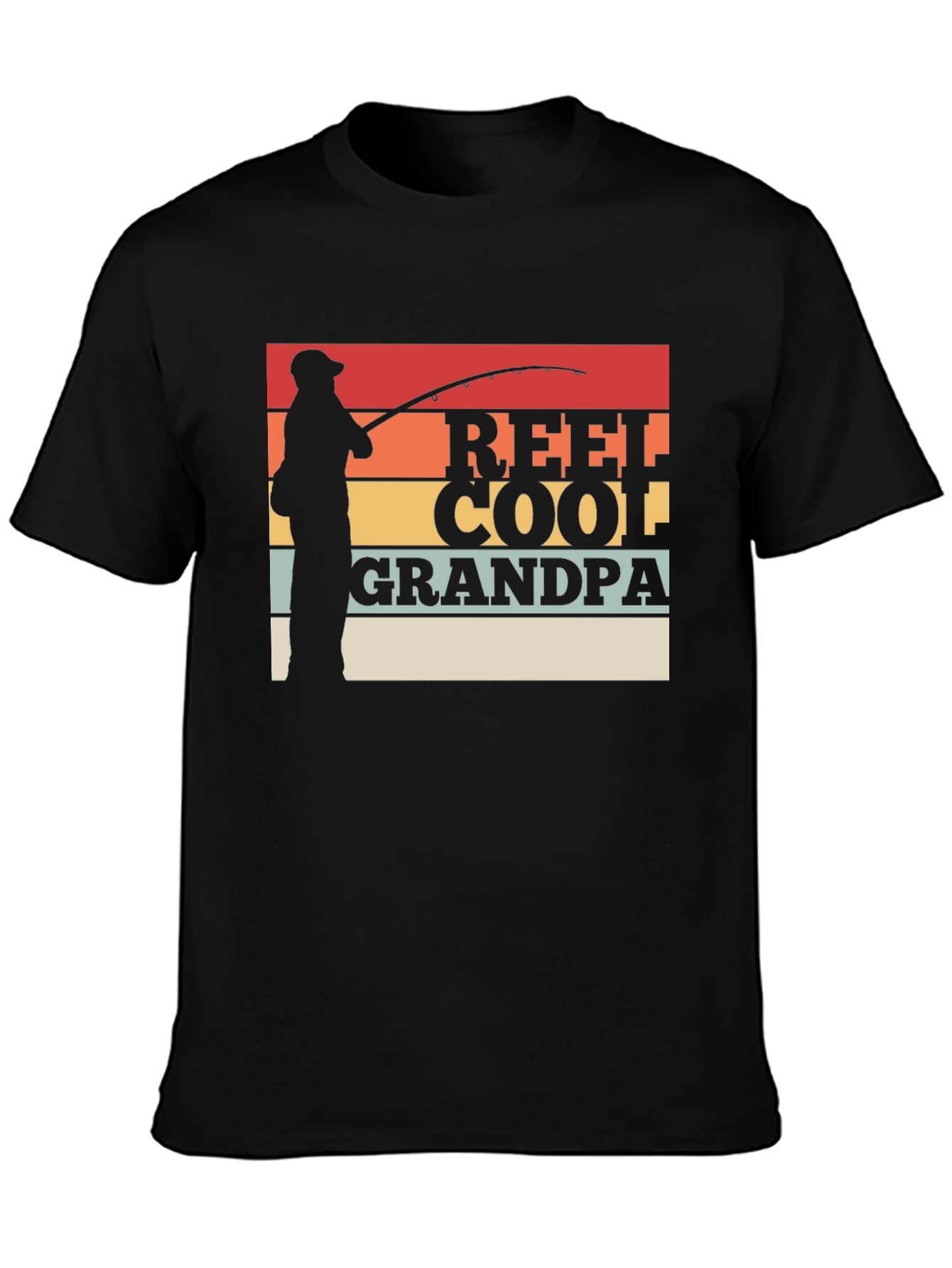 Reel Cool Grandpa Fishing Graphic T-Shirt - 3