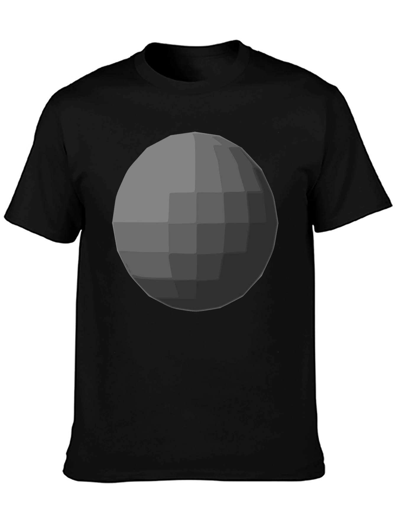 Black Geometric Sphere Graphic Tee - Modern Minimalist Design view 3