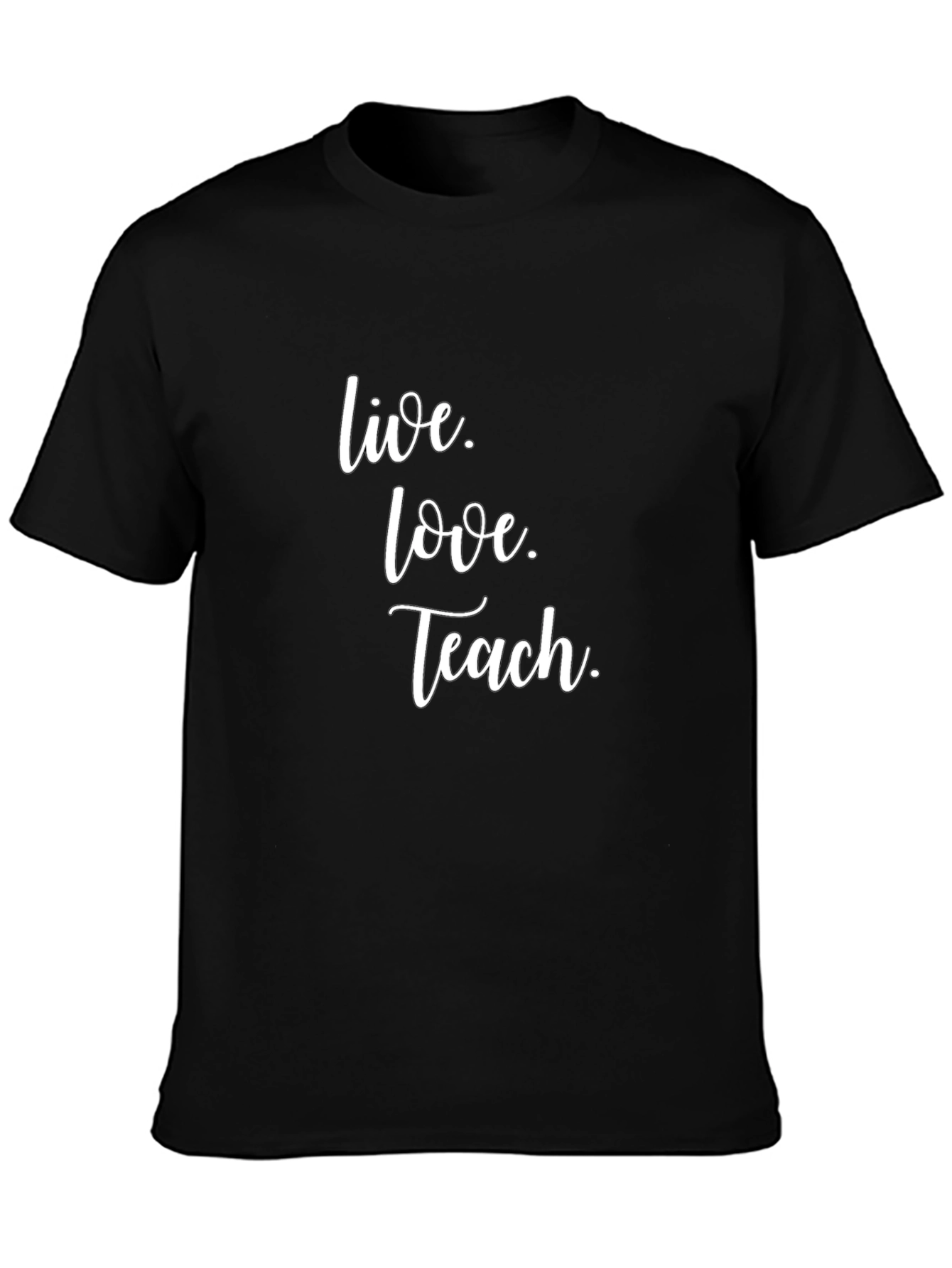 Black Live Love Teach Graphic T-Shirt view 3