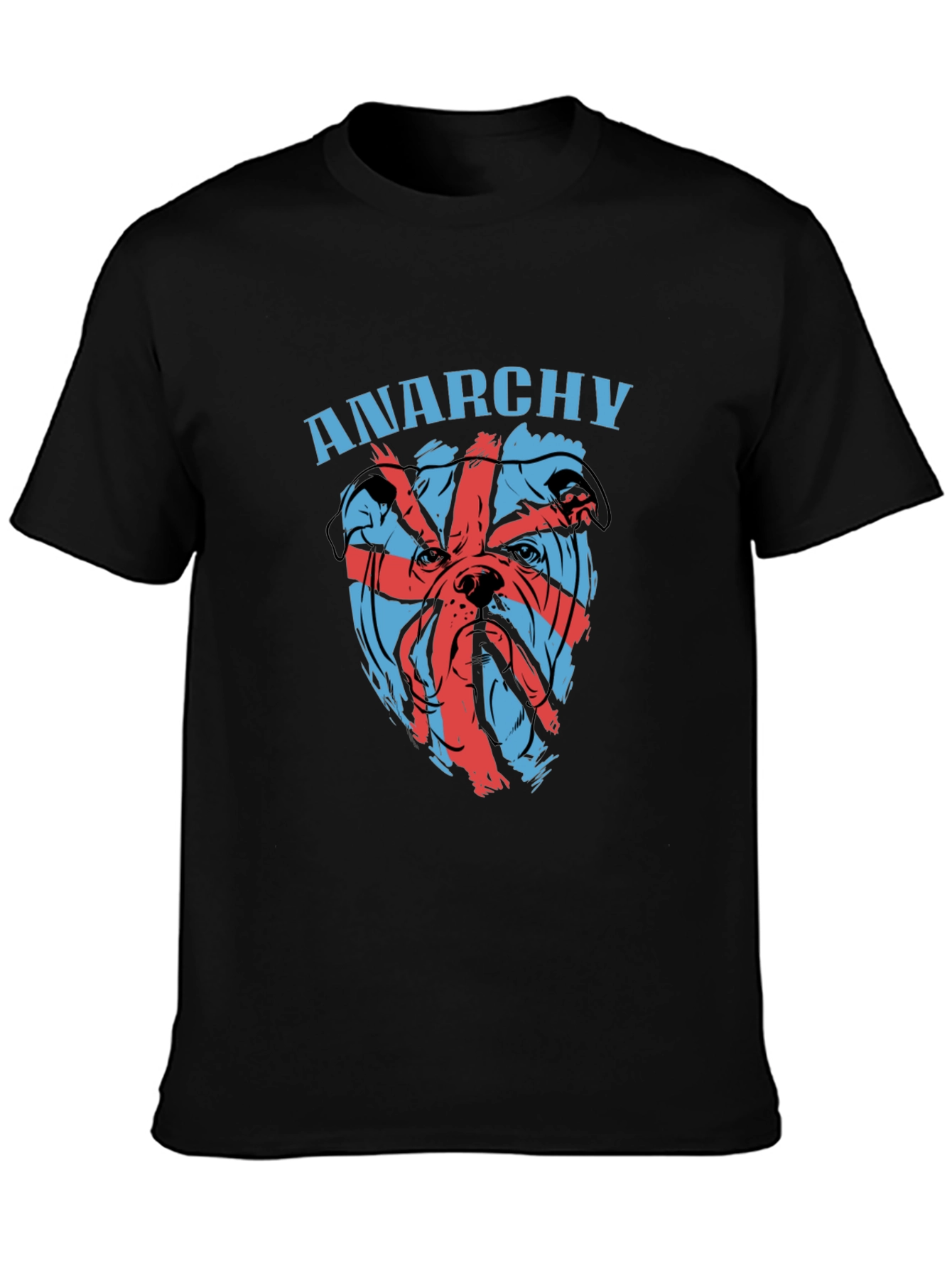 Black Anarchy Bulldog Graphic Tee - Edgy Style view 3