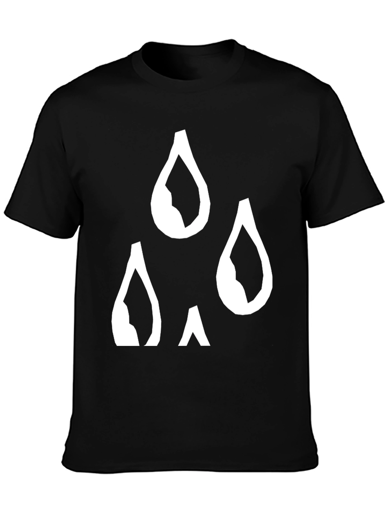 Black Graphic Raindrop Tee - Black Casual Shirt view 3
