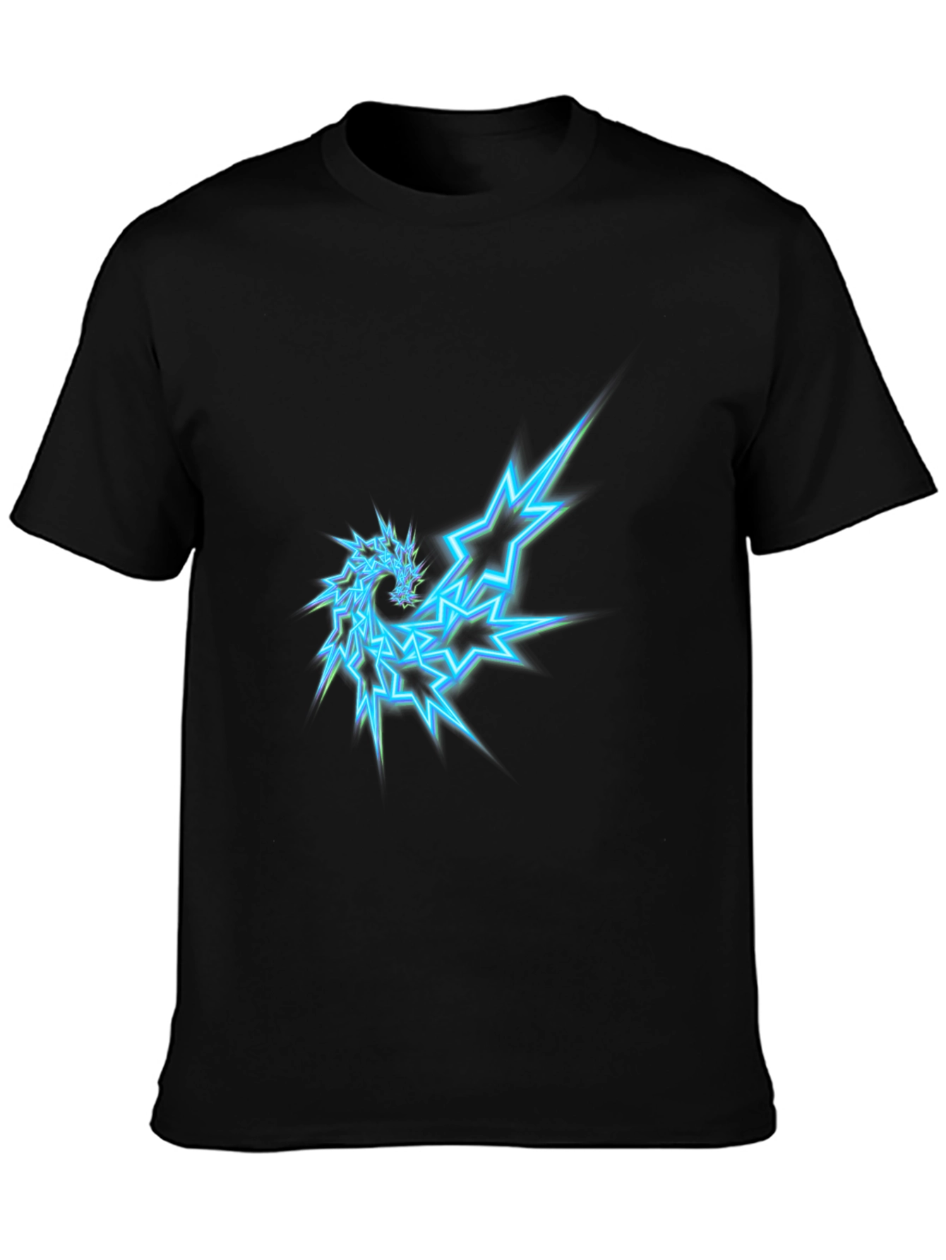 Black Electric Dragon Graphic Tee - Cool Casual Style view 3