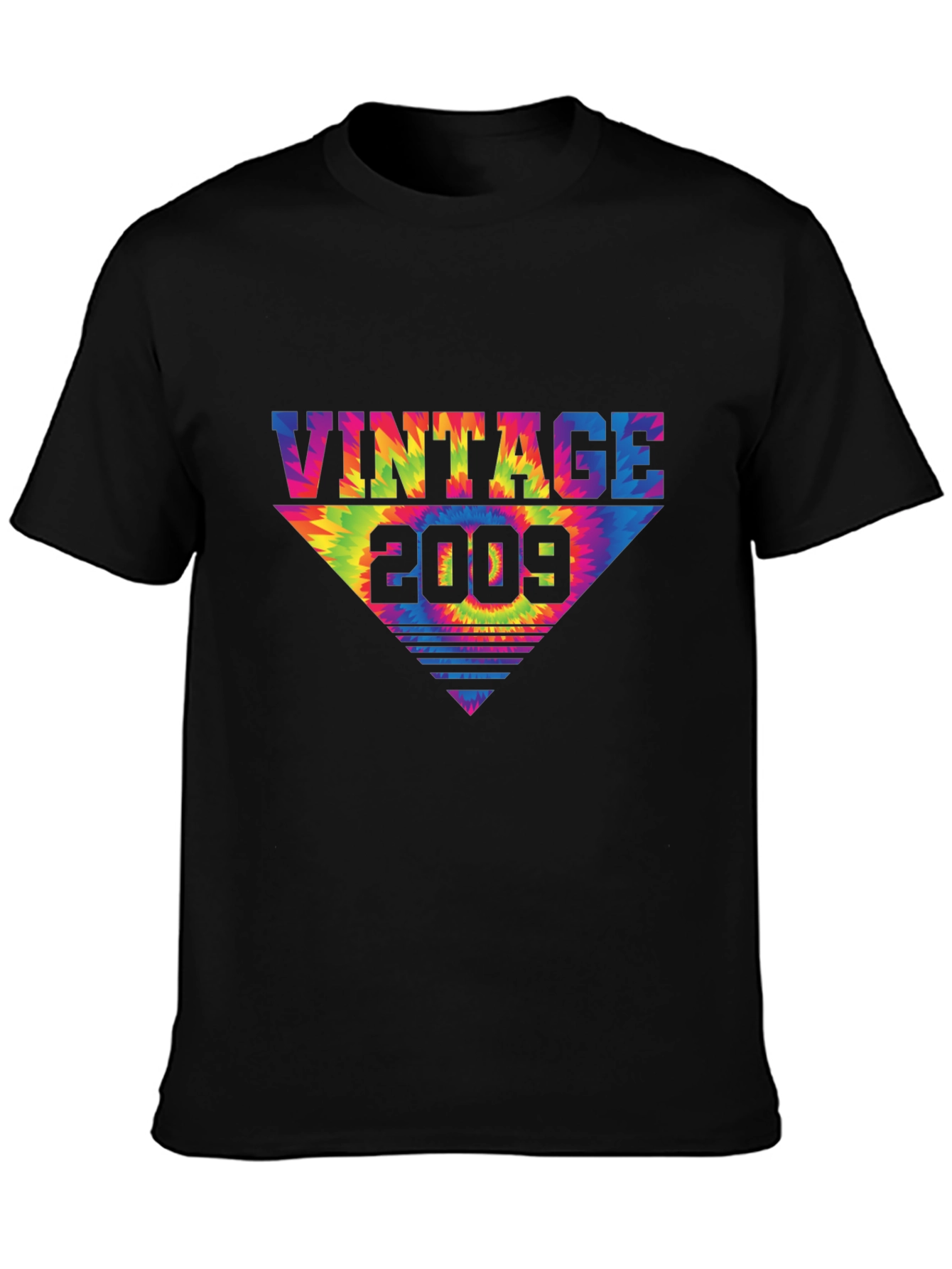 Black Vintage 2009 Tie Dye T-Shirt view 3