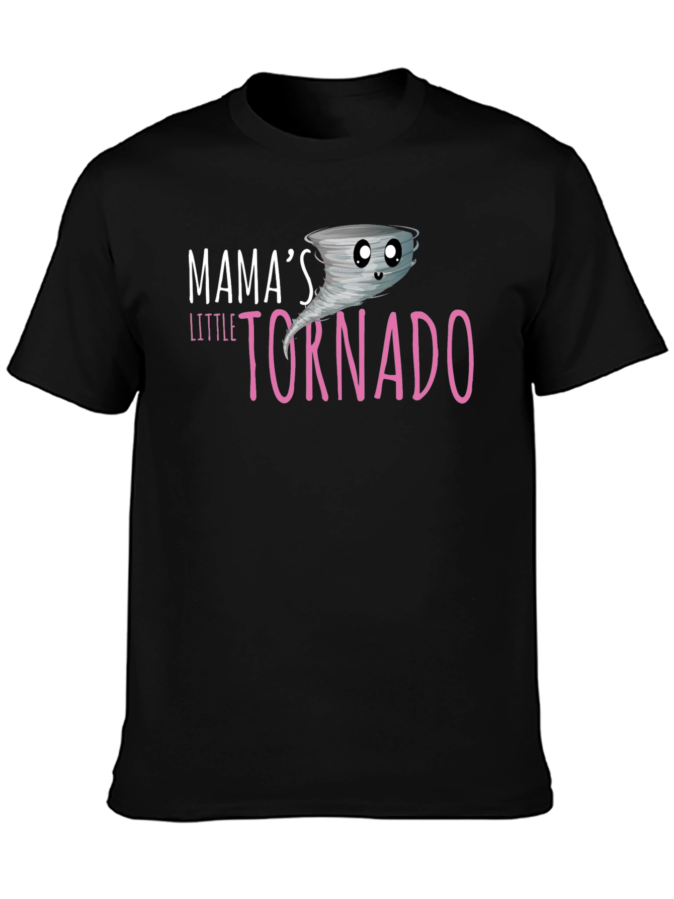 Black Mama's Little Tornado Black T-Shirt view 3