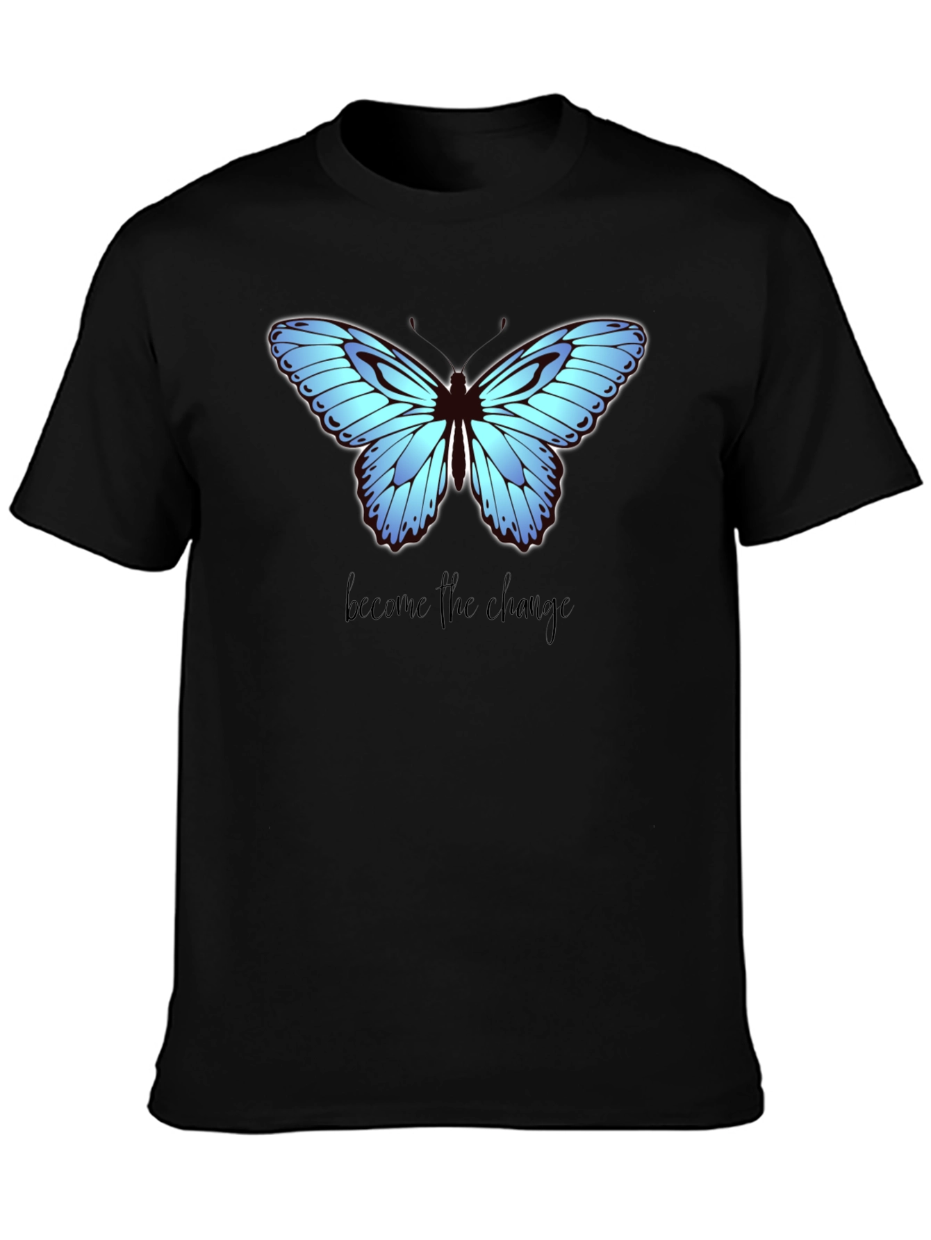 Black Butterfly Change Graphic Tee view 3