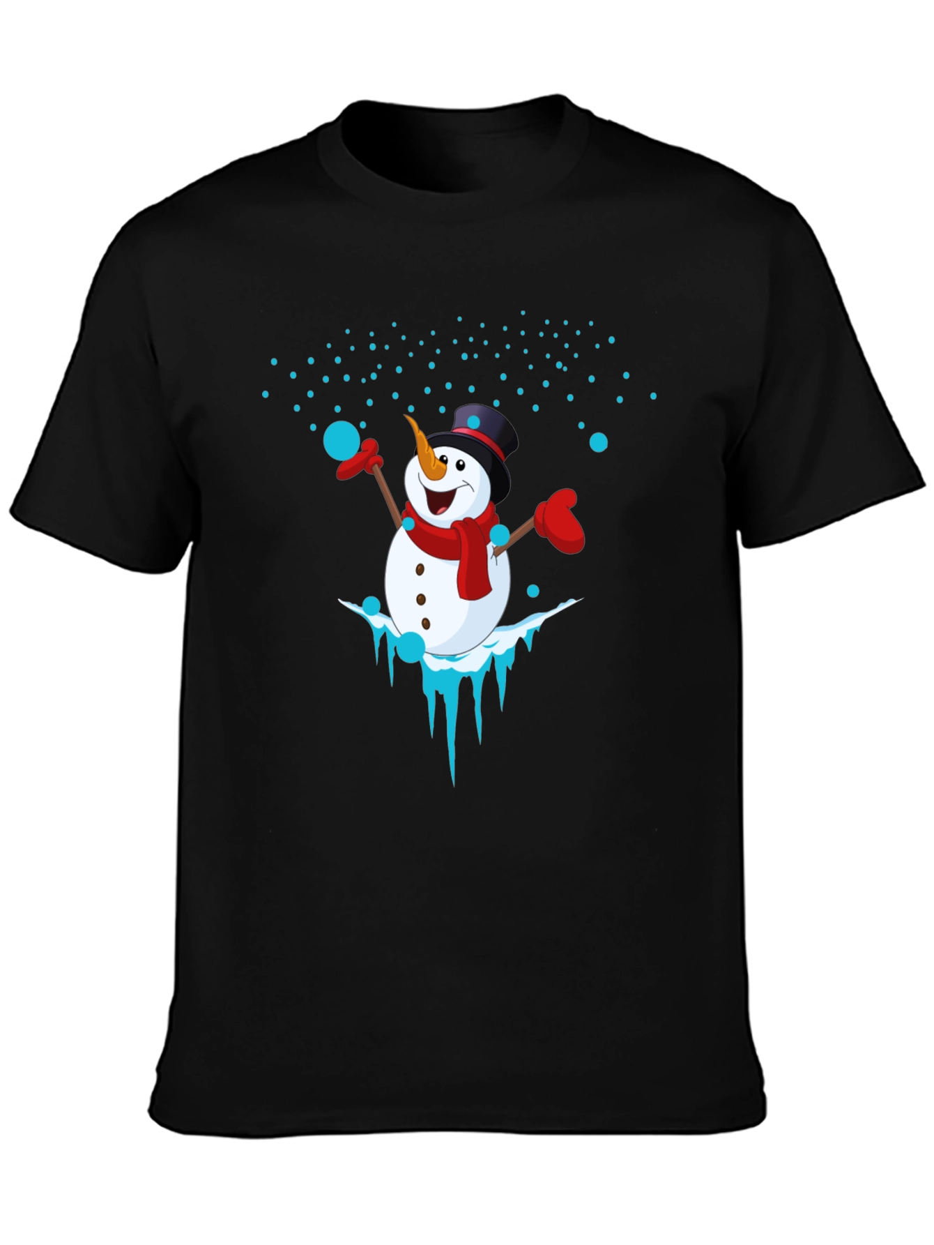 Black Snowman Graphic Tee - Holiday Cheer view 3