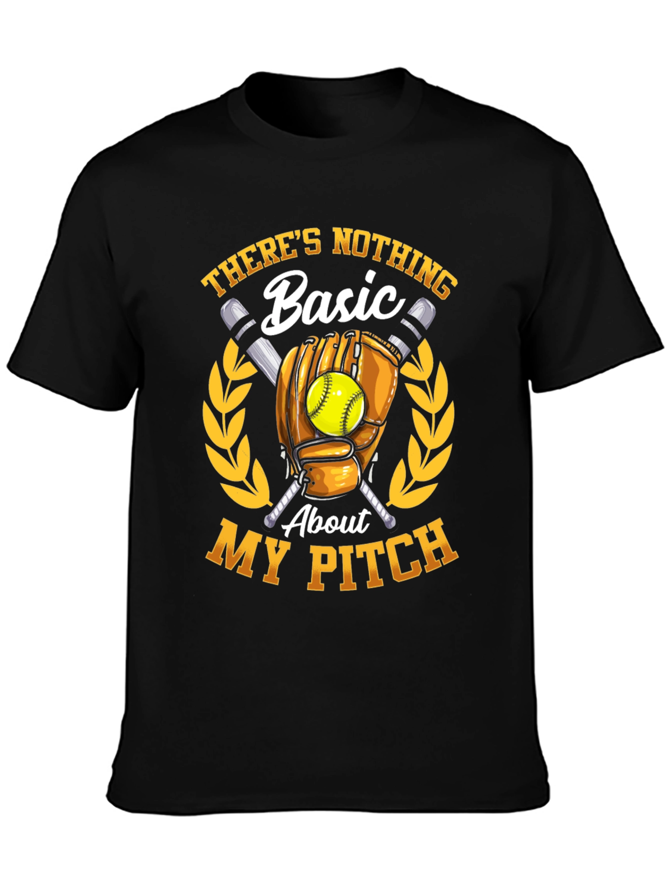 Black Nothing Basic About My Pitch T-Shirt view 3
