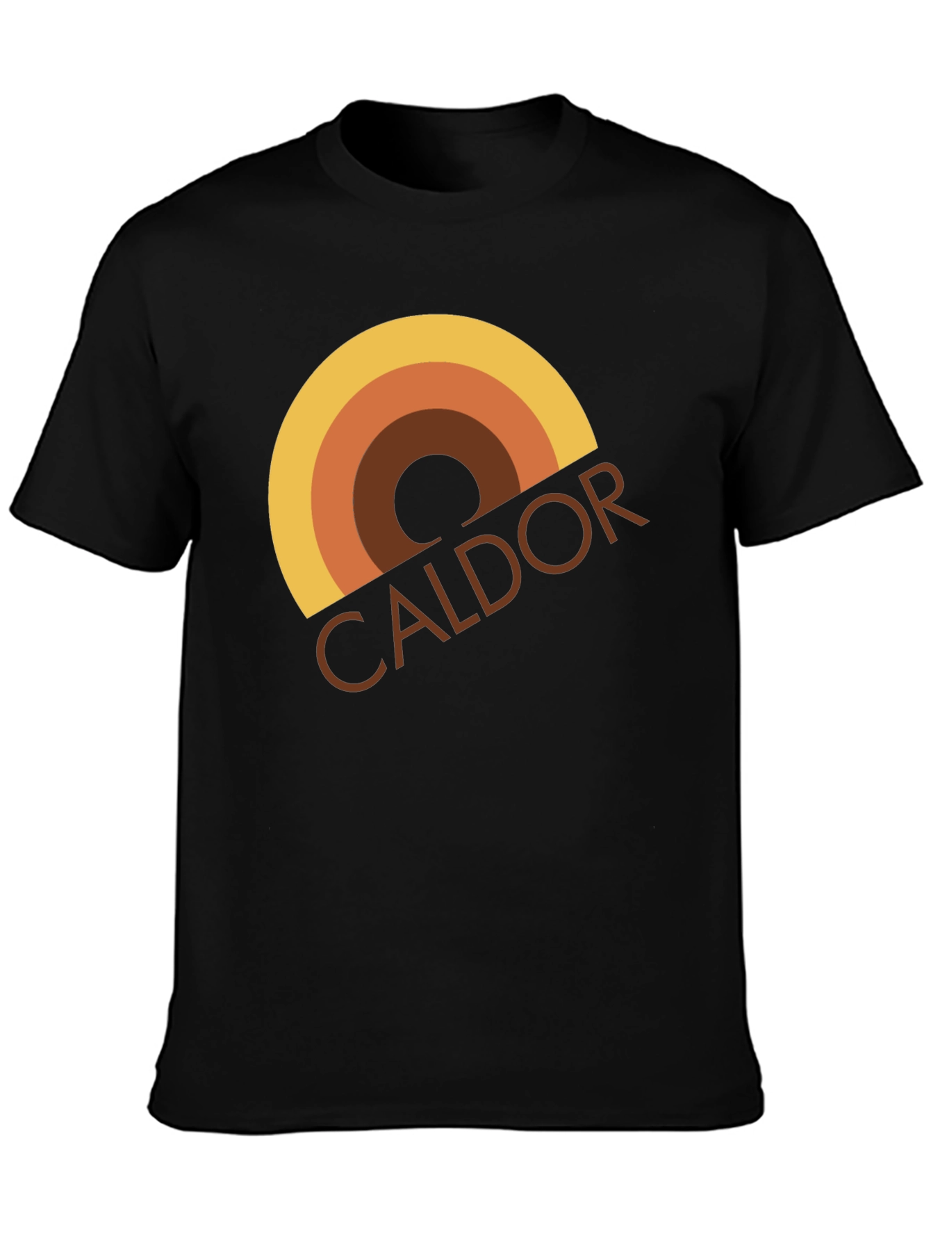 Black Retro Caldor Style T-Shirt view 3