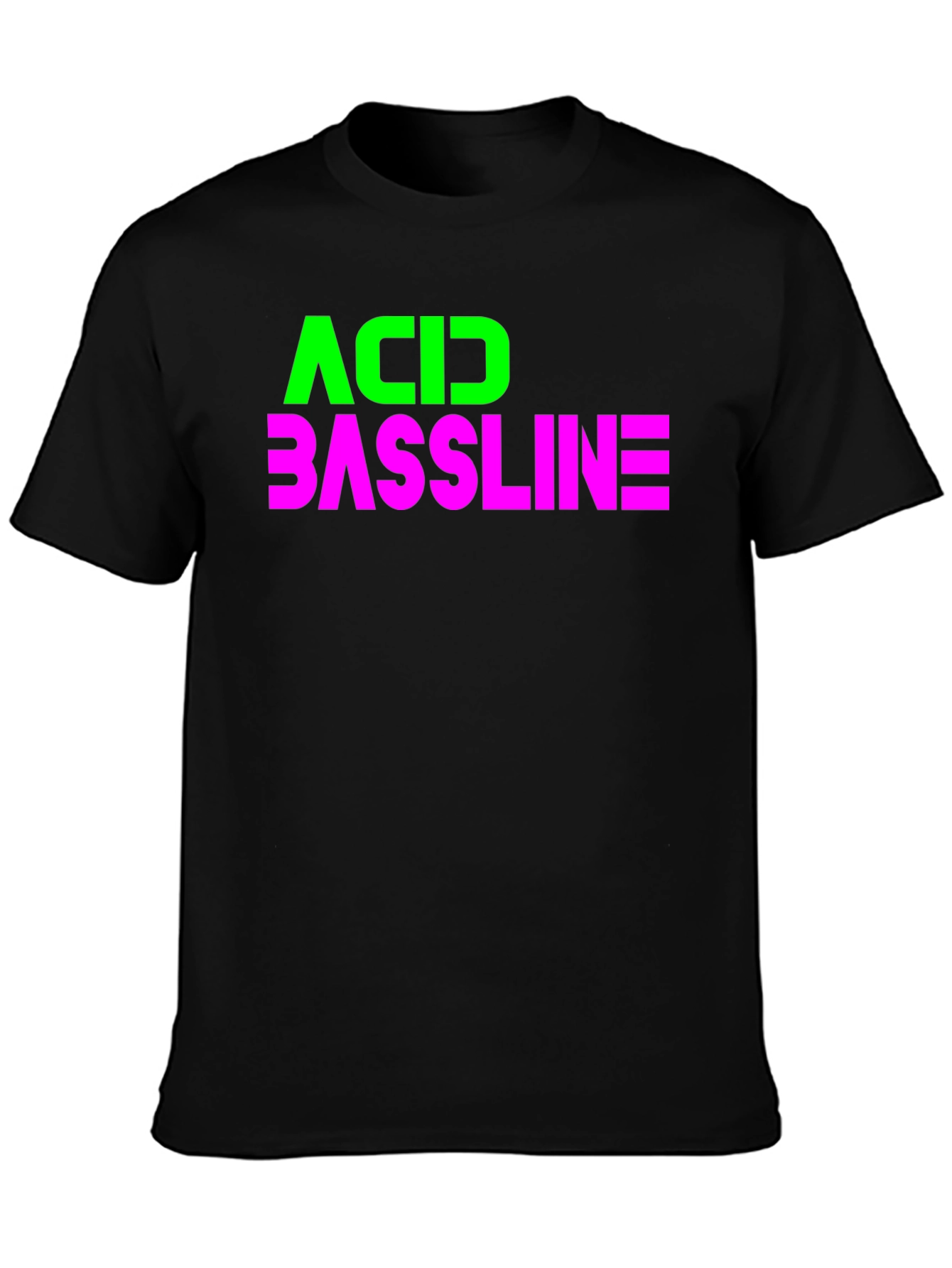 Black Acid Bassline Graphic Tee - Bold Statement Shirt view 3