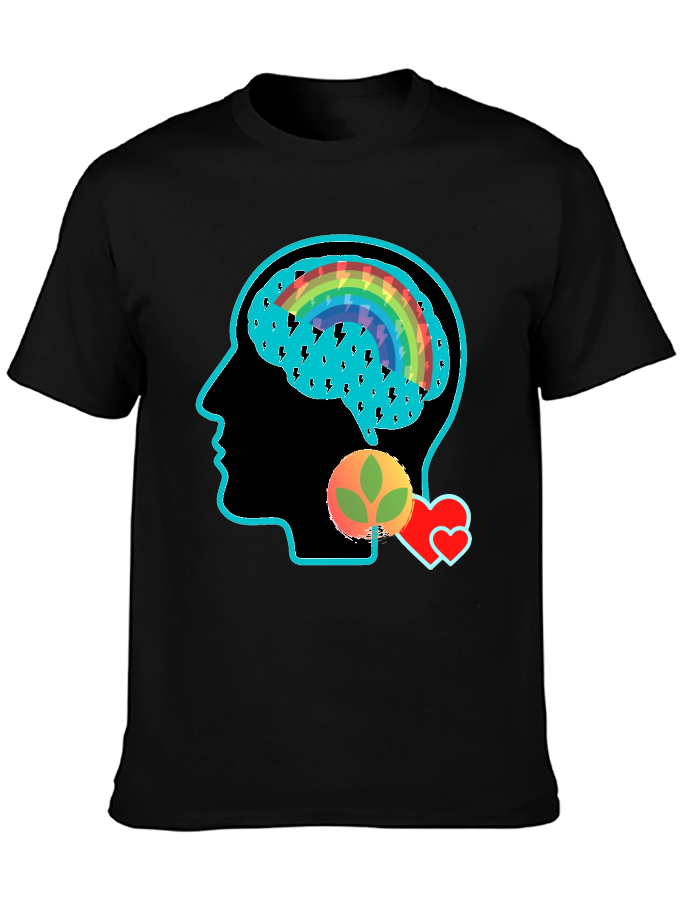 Black Creative Mind Graphic Tee - Black T-Shirt view 3
