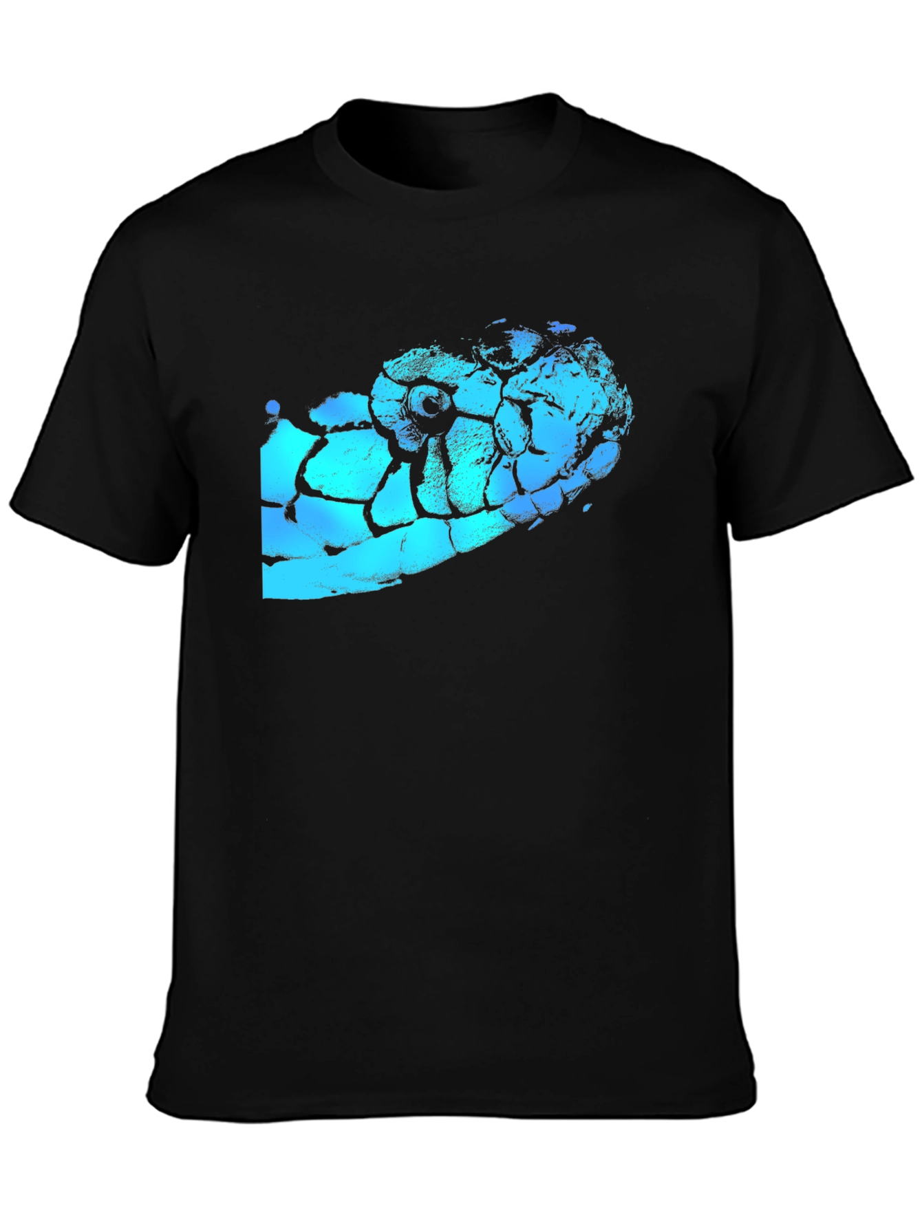 Black Snake Head Graphic Black T-Shirt view 3