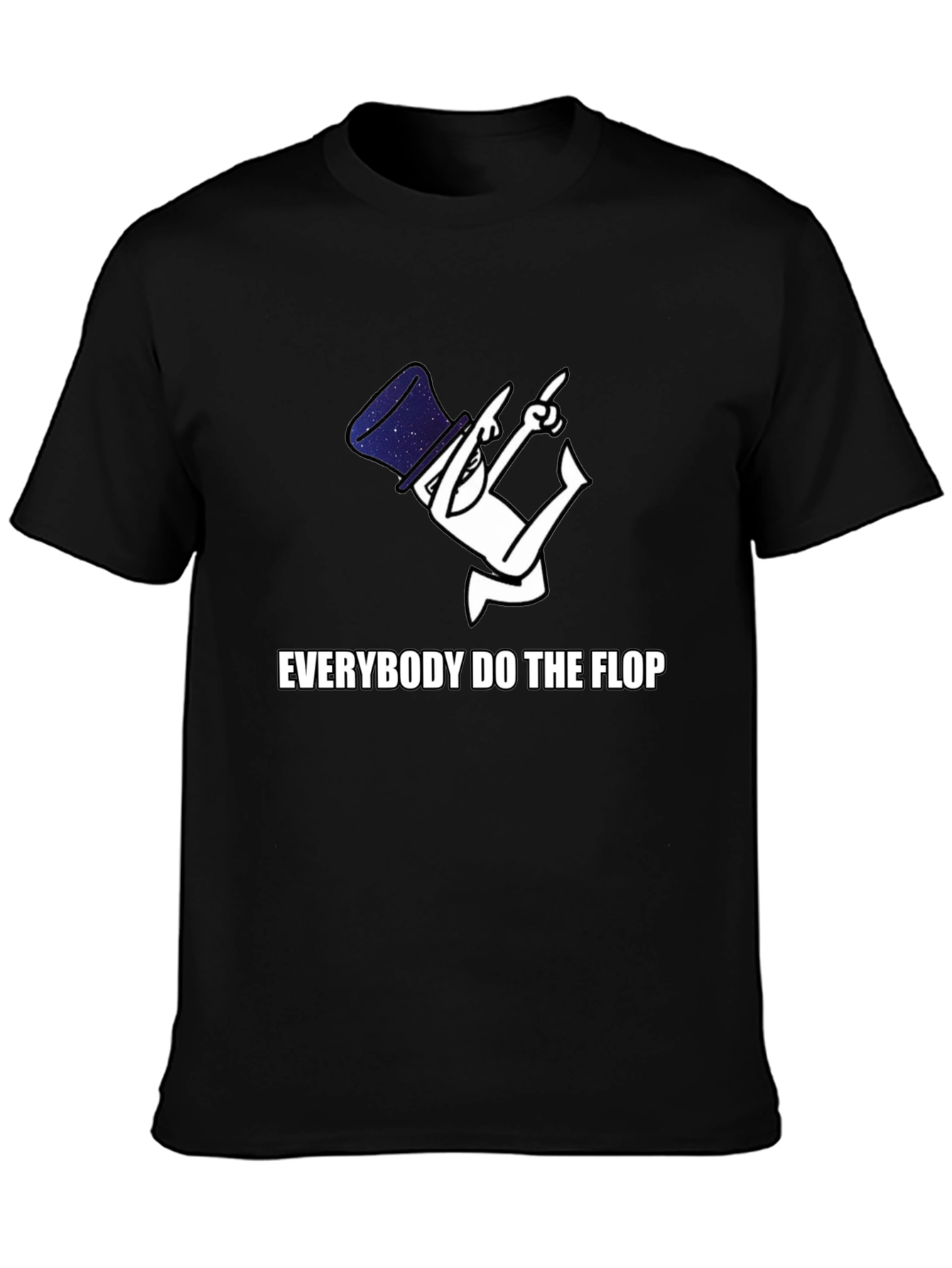 Black Everybody Do The Flop Graphic Tee view 3