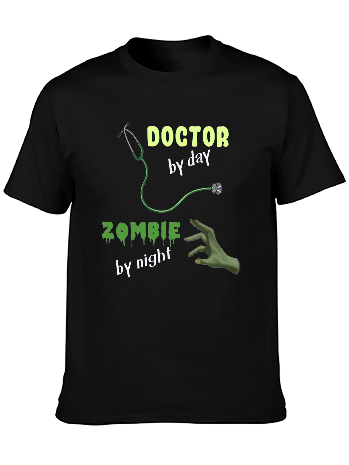 Black Doctor by Day Zombie by Night Graphic Tee view 3