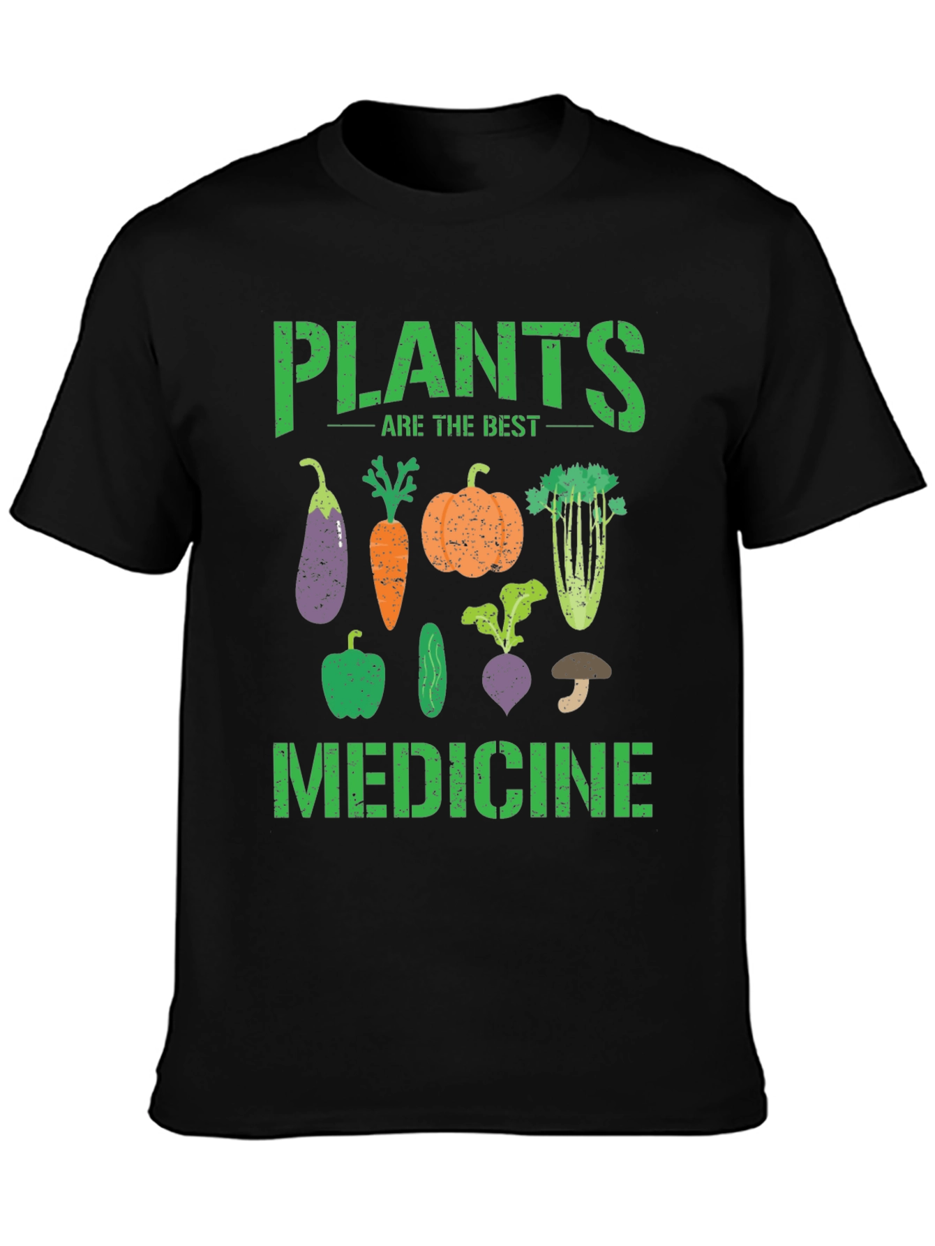 Black Plants Are The Best Medicine Graphic Tee view 3