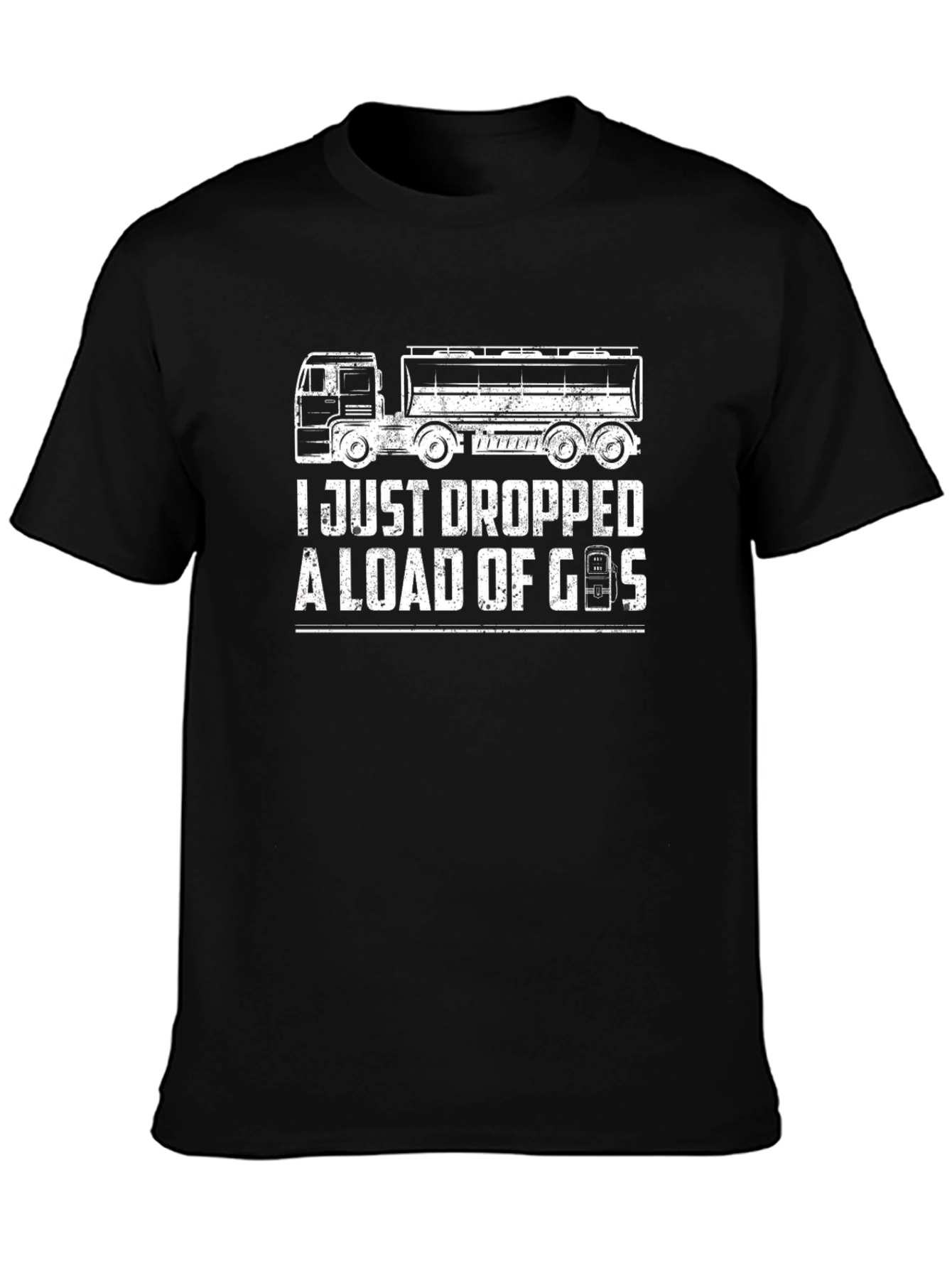 Black I Just Dropped A Load of Gas Trucker Tee view 3