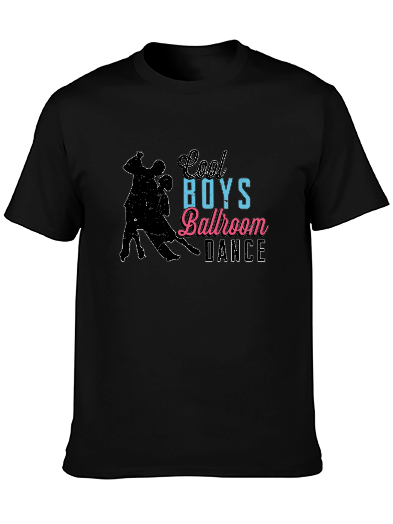 Black Cool Boys Ballroom Dance Graphic T-Shirt view 3