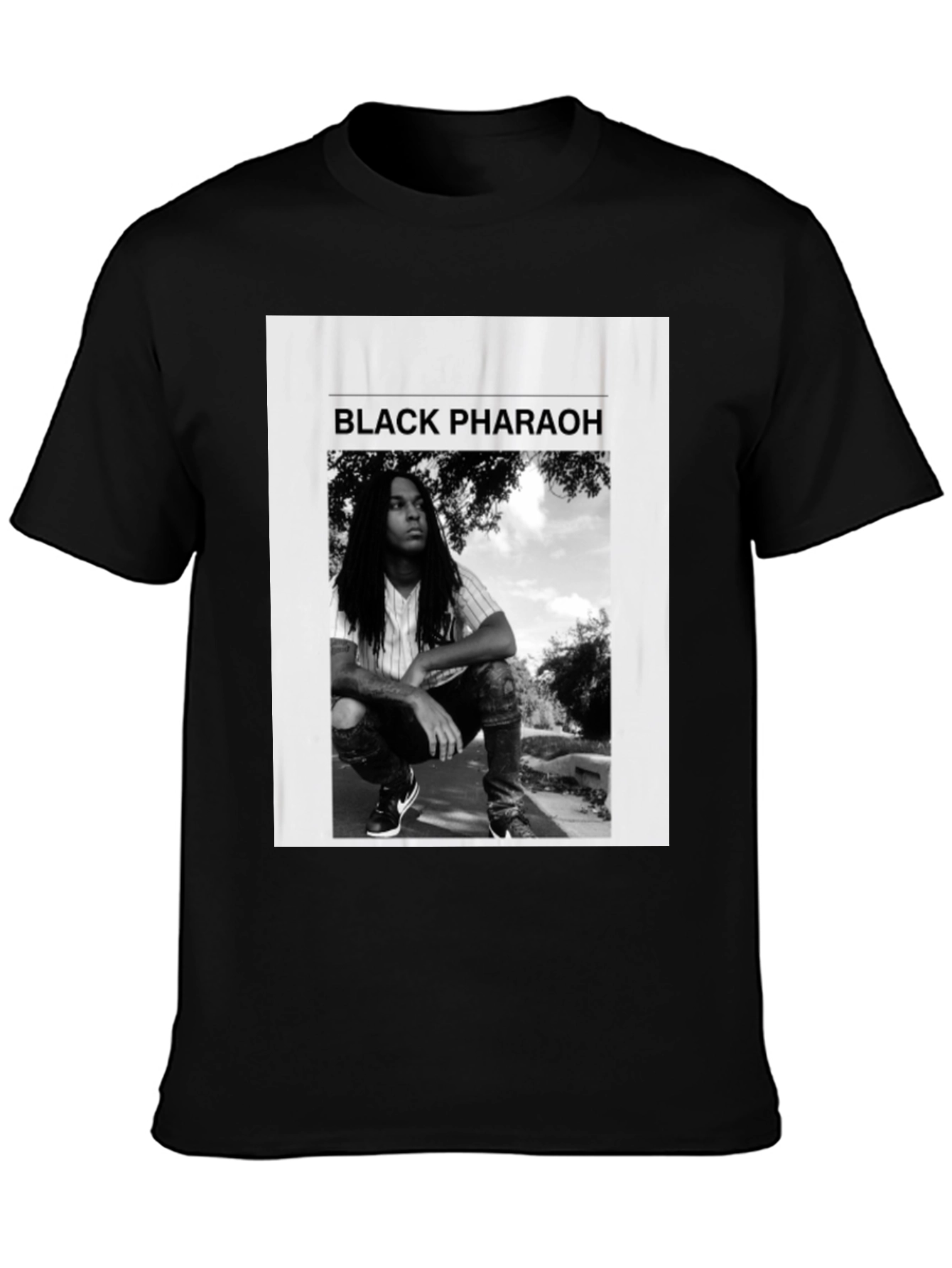 Black Black Pharaoh Graphic Tee - Unisex Soft Cotton T-Shirt view 3