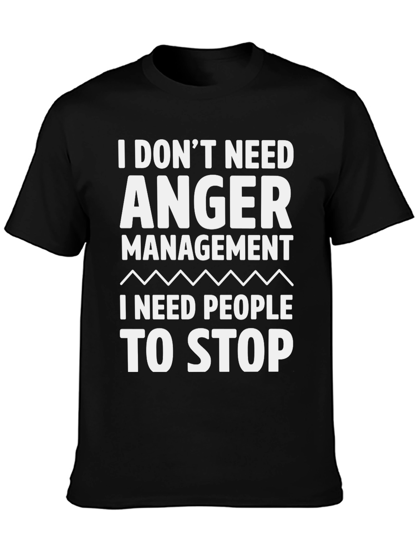 Black Funny Anger Management T-Shirt - Stop Annoying People! view 3