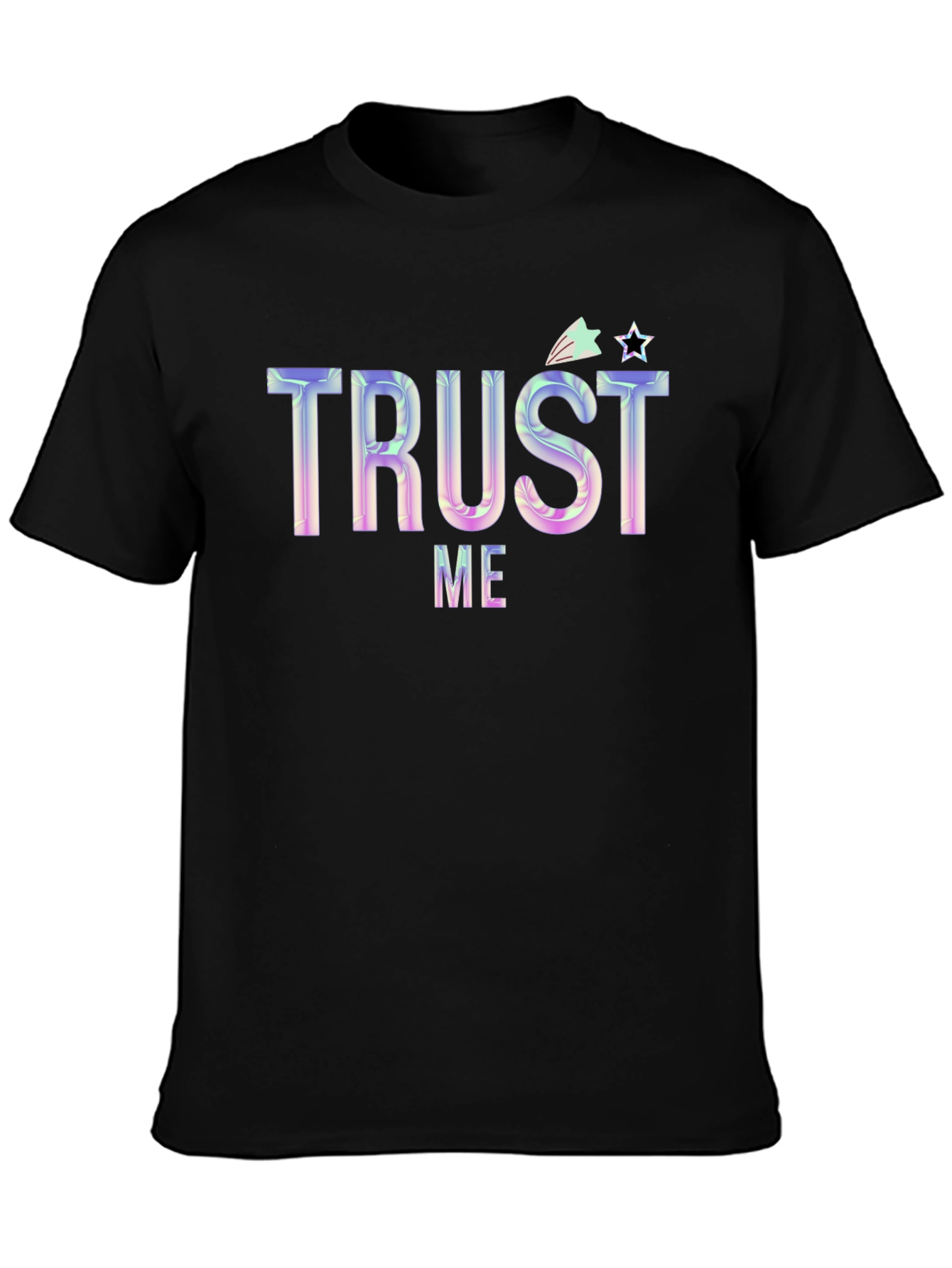 Black Trust Me Graphic Tee - Trendy Unisex T-Shirt view 3