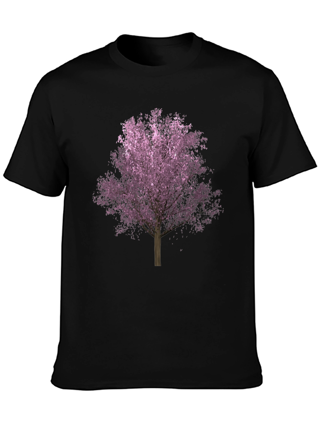 Black Blossom Tree Graphic T-Shirt - Men's Black Tee view 3