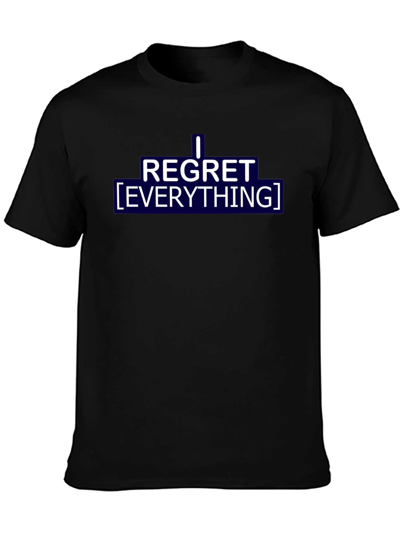 Black I Regret Everything Graphic Tee - Black view 3