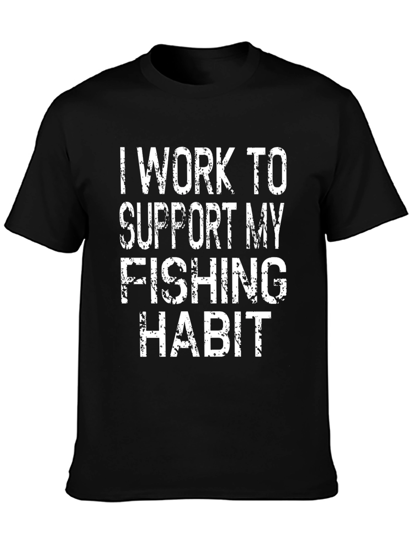 Black Fishing Habit Graphic Tee view 3