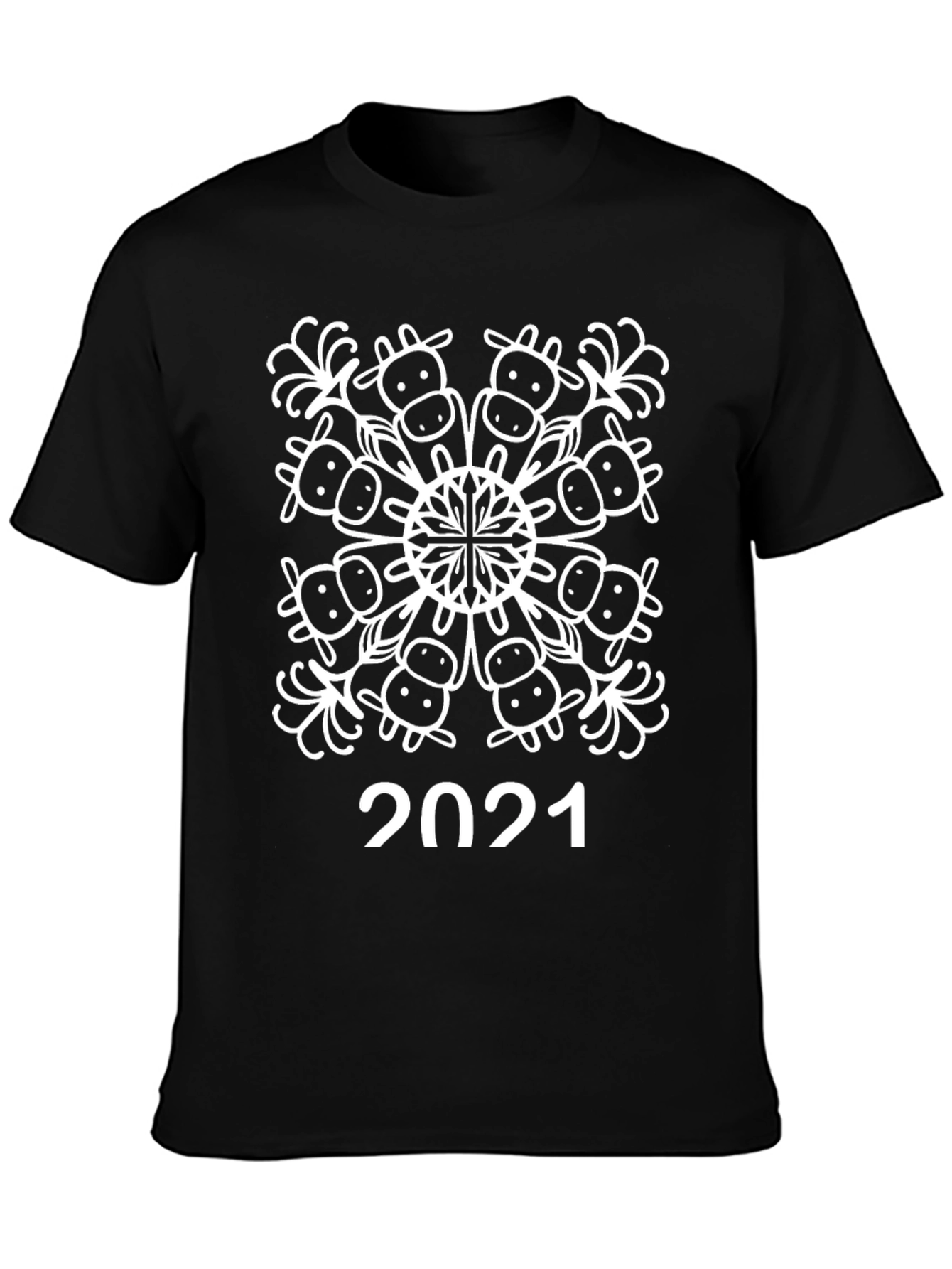 Black Cowflake 2021 T-Shirt view 3