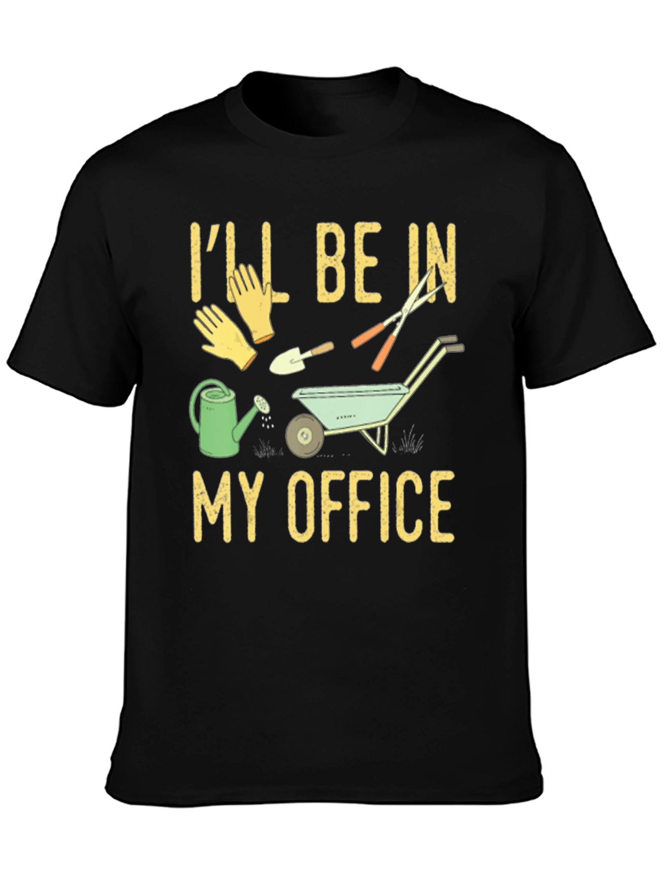 Black Gardening Office T-Shirt - Outdoor Humor Tee view 3