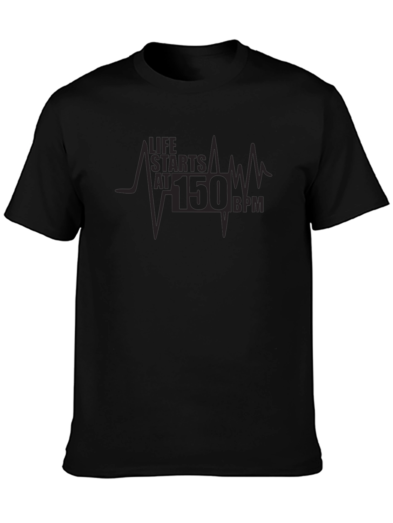 Black Life Starts at 150 BPM Graphic Tee view 3