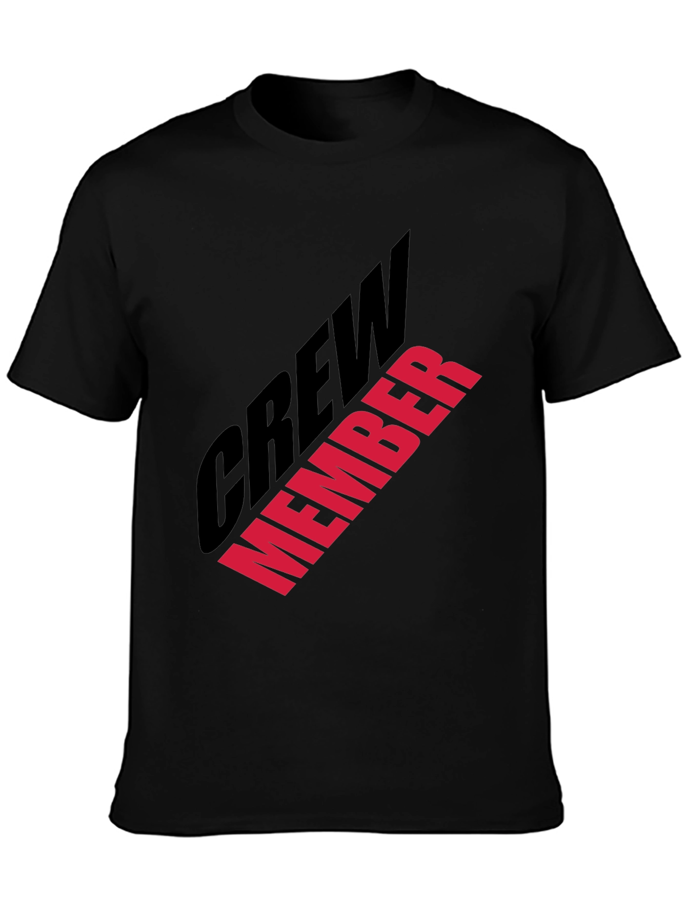 Black Crew Member Graphic Print Black T-Shirt view 3