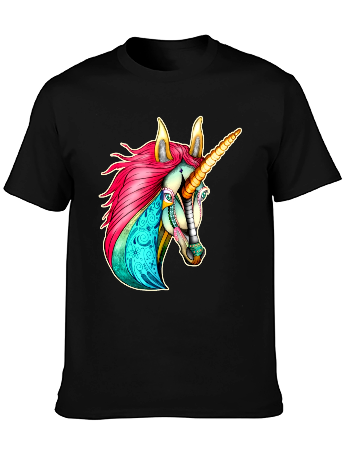 Black Unicorn T-Shirt - Vibrant Graphic Tee view 3