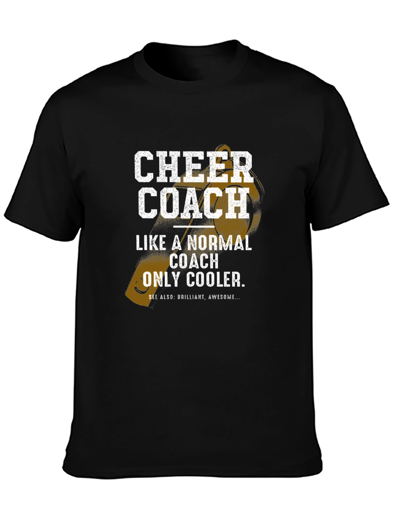 Black Cheer Coach T-Shirt - Like a Normal Coach Only Cooler view 3