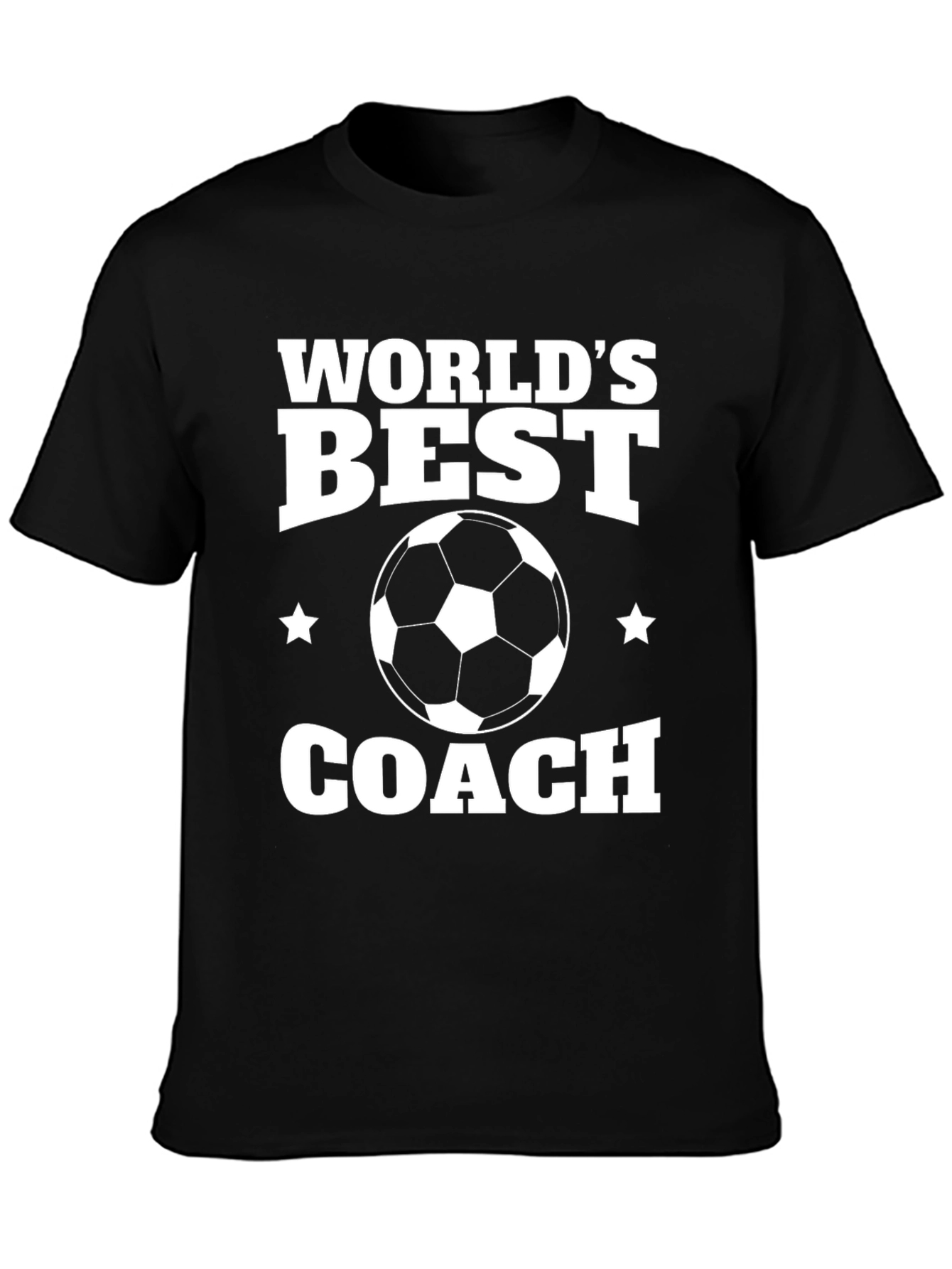 Black World's Best Coach Soccer T-Shirt view 3