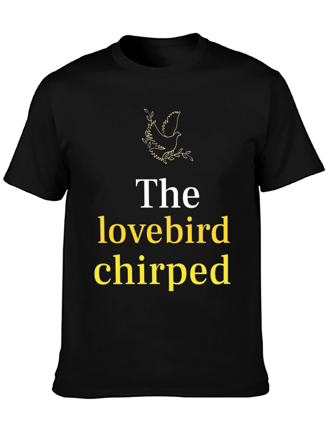 Black The Lovebird Chirped T-Shirt - Soft Cotton Blend view 3