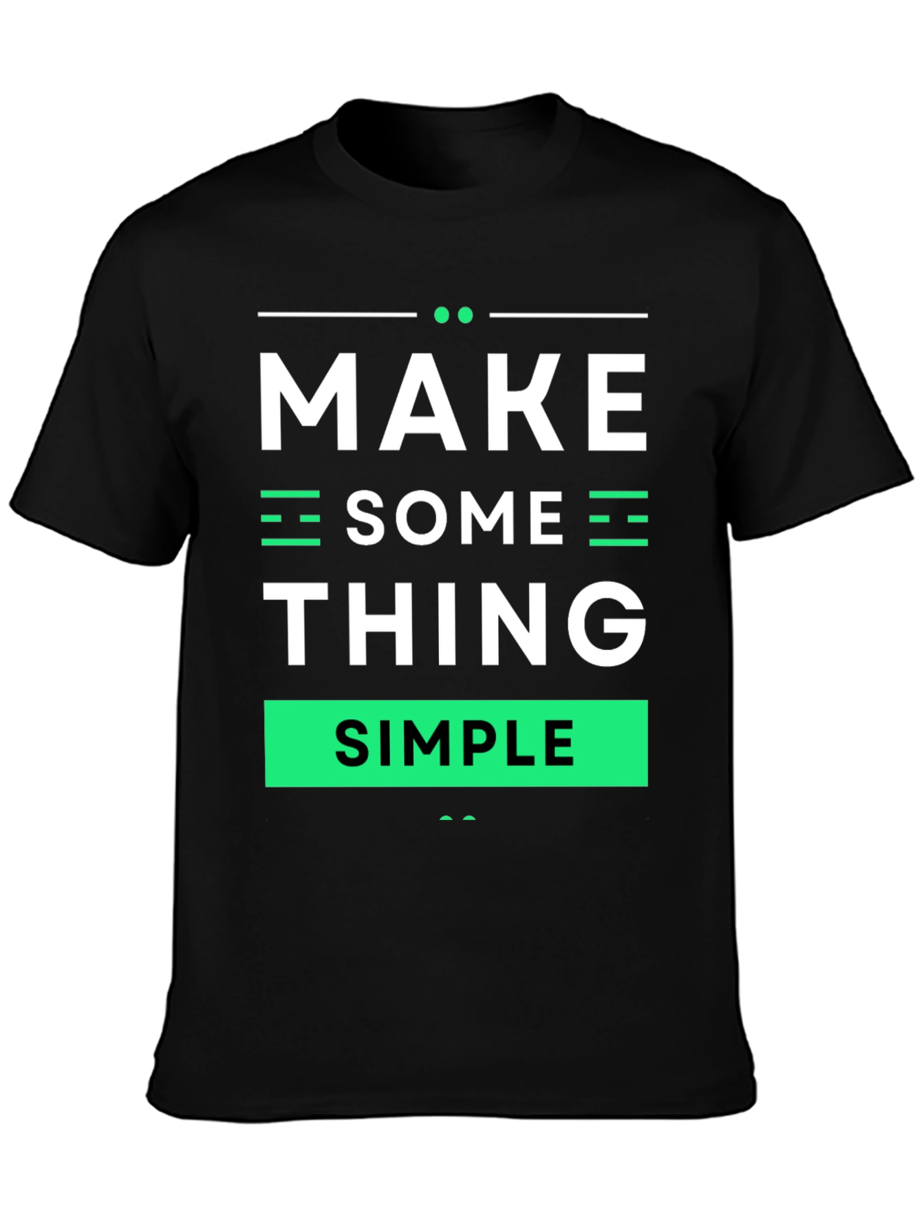 Black Make Something Simple Graphic Tee view 3