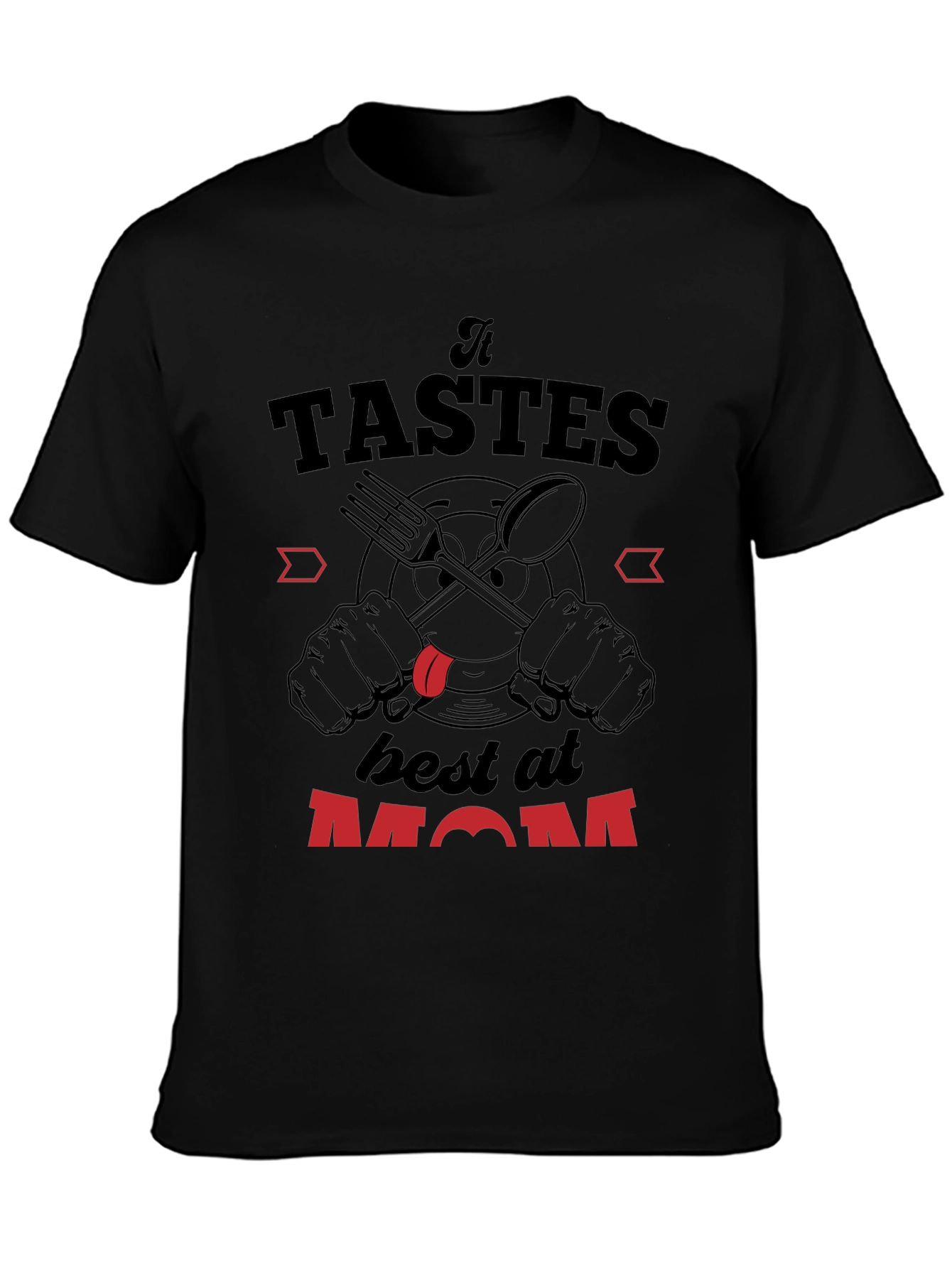Black Taste Best at Mom Black Graphic Tee view 3