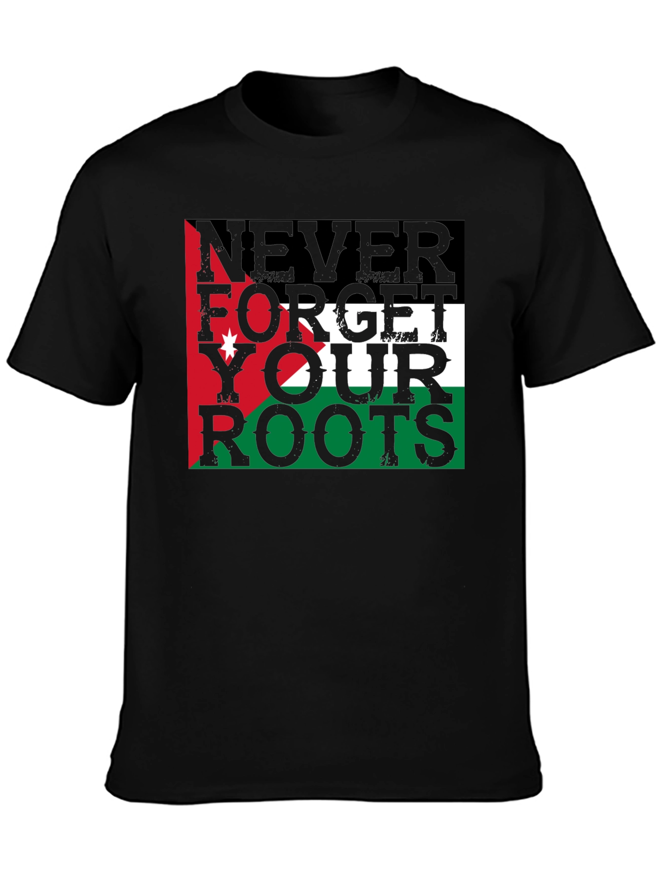 Black Jordan Roots T-Shirt - Never Forget view 3