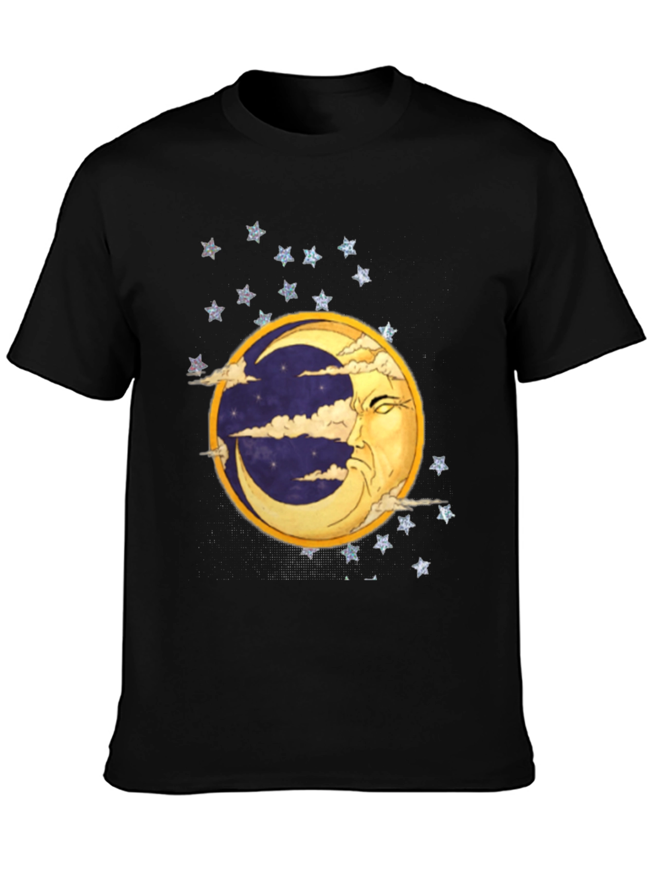 Black Mystic Moon T-Shirt - Celestial Graphic Tee view 3