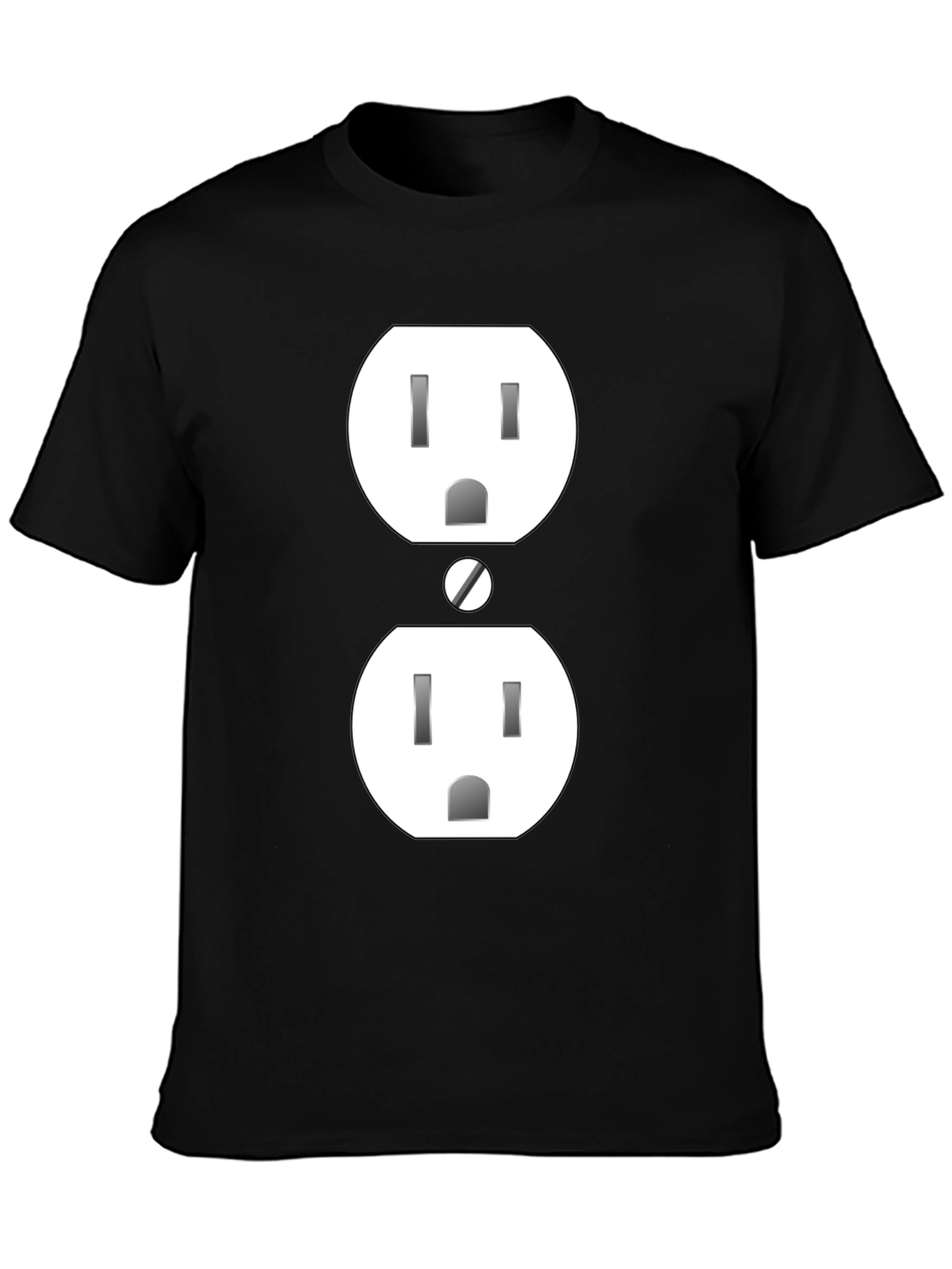 Black Electric Outlet Graphic Tee - Quirky & Fun! view 3