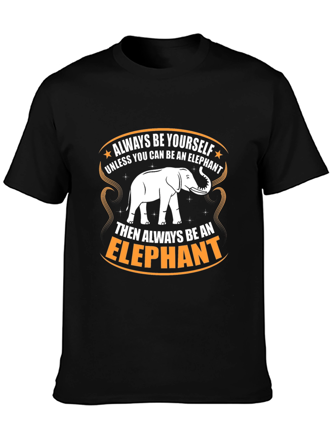 Black Always Be An Elephant Graphic T-Shirt view 3