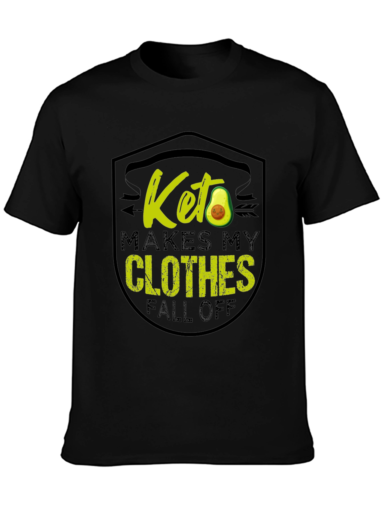 Black Keto Diet T-Shirt - Makes My Clothes Fall Off view 3