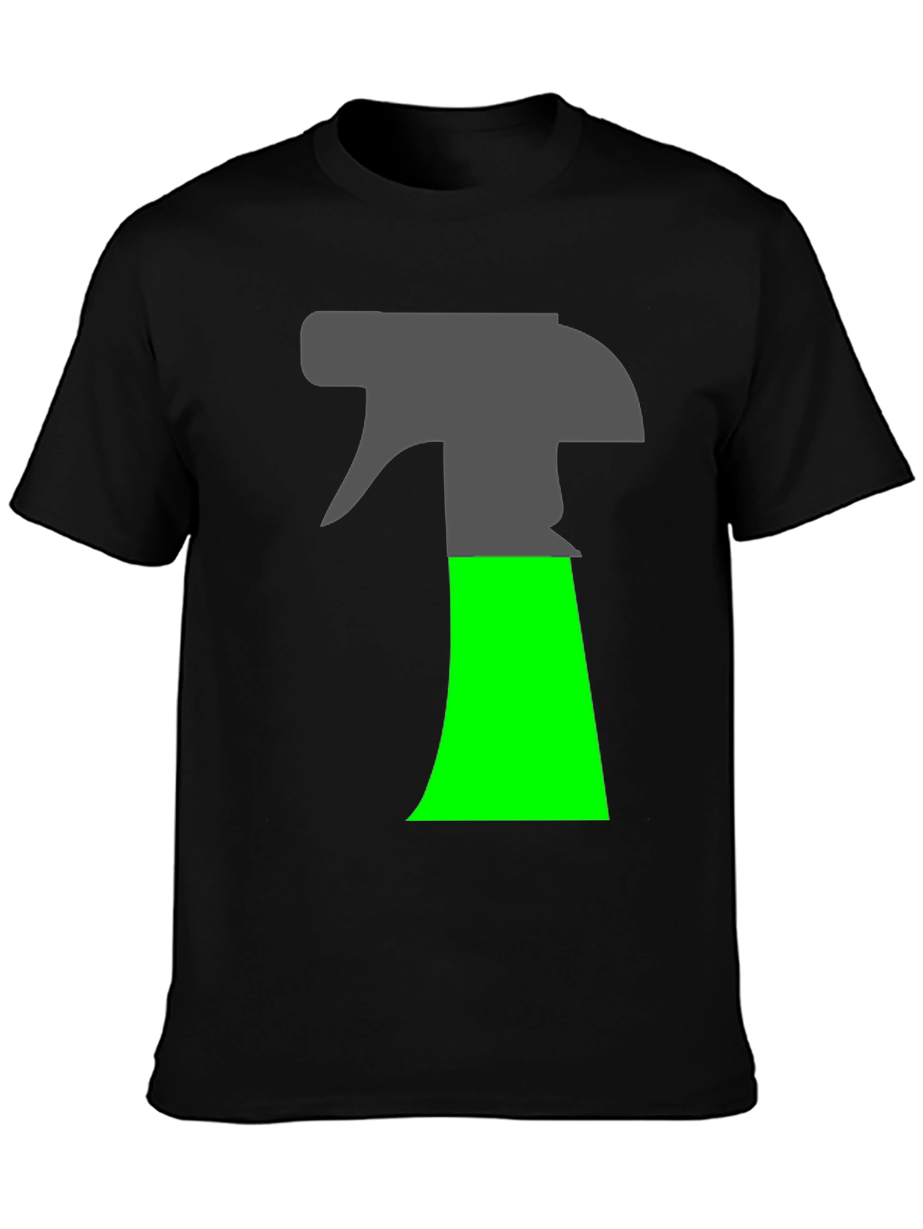 Black Spray Bottle Graphic T-Shirt - Novelty Design view 3