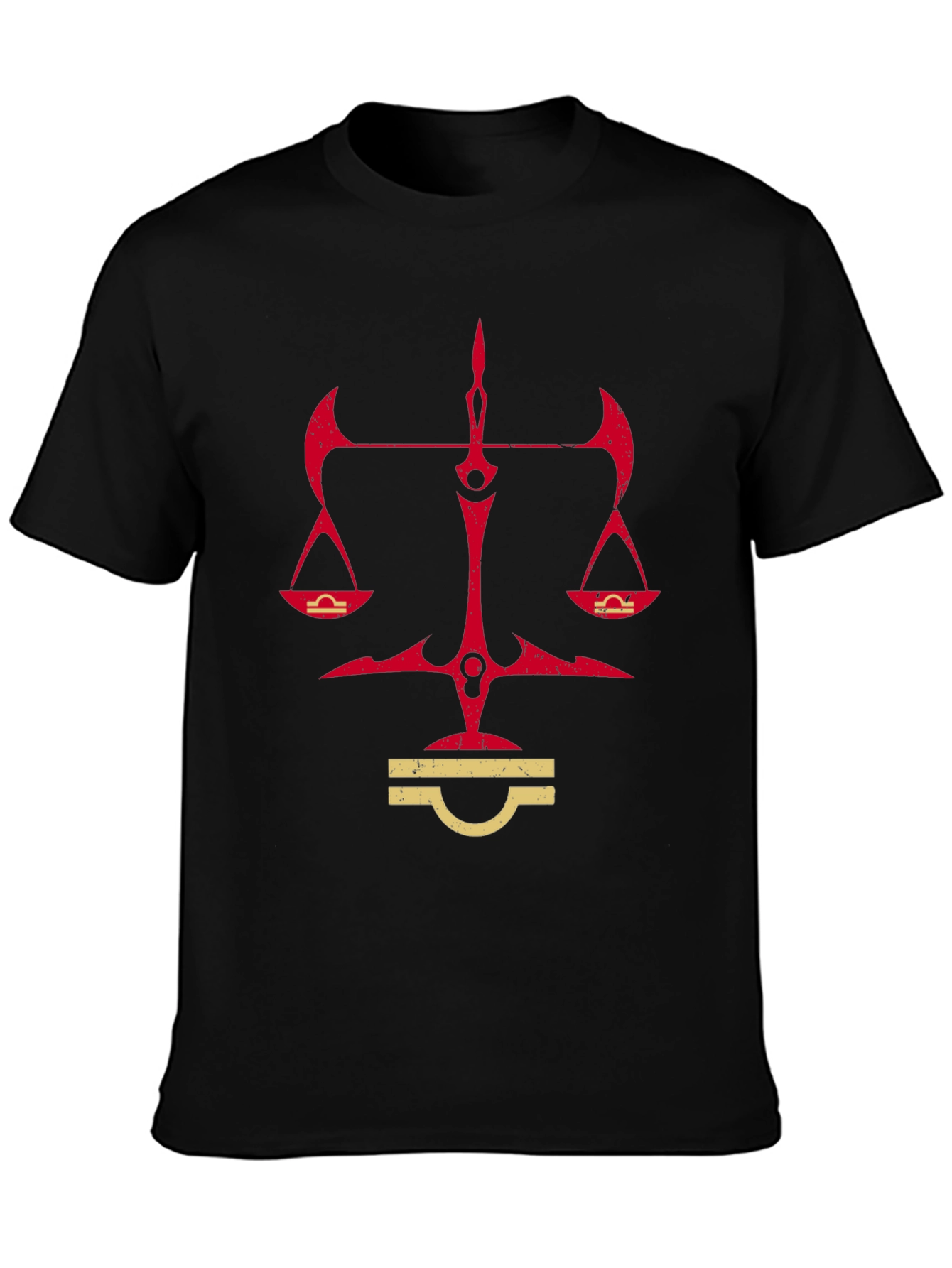 Black Libra Zodiac Graphic Tee - Black view 3