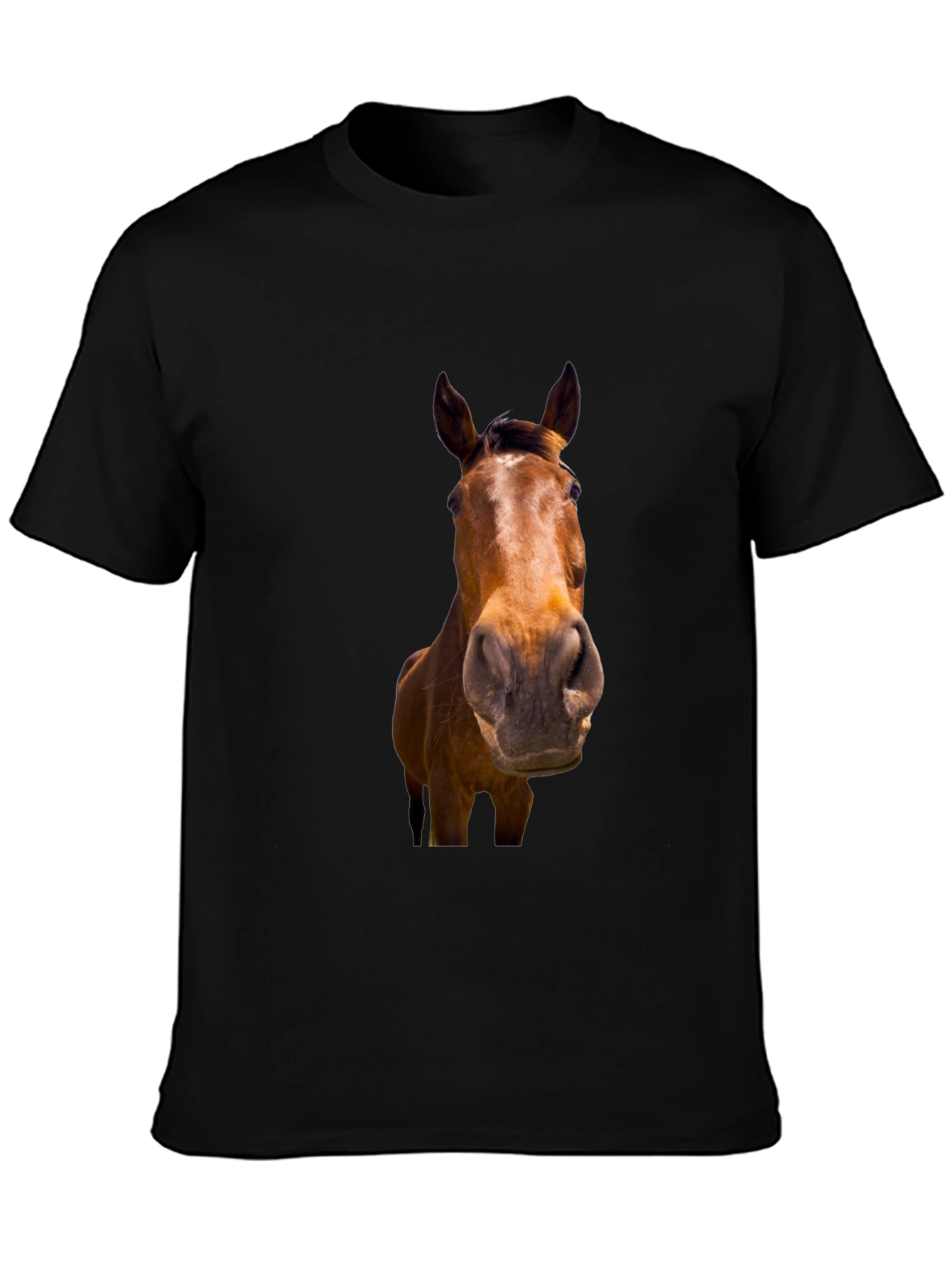 Black Black Horse Graphic T-Shirt for Men view 3