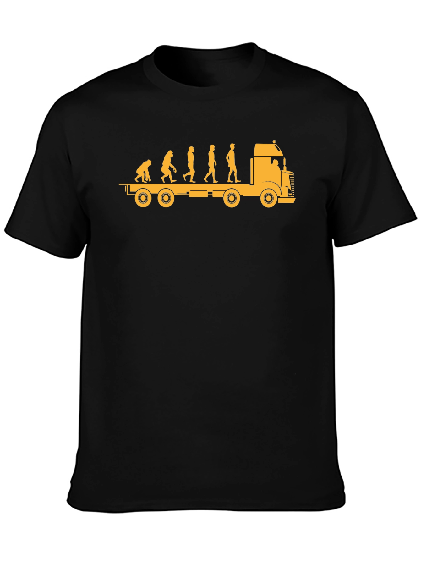 Black Evolution of Trucker Black T-Shirt view 3